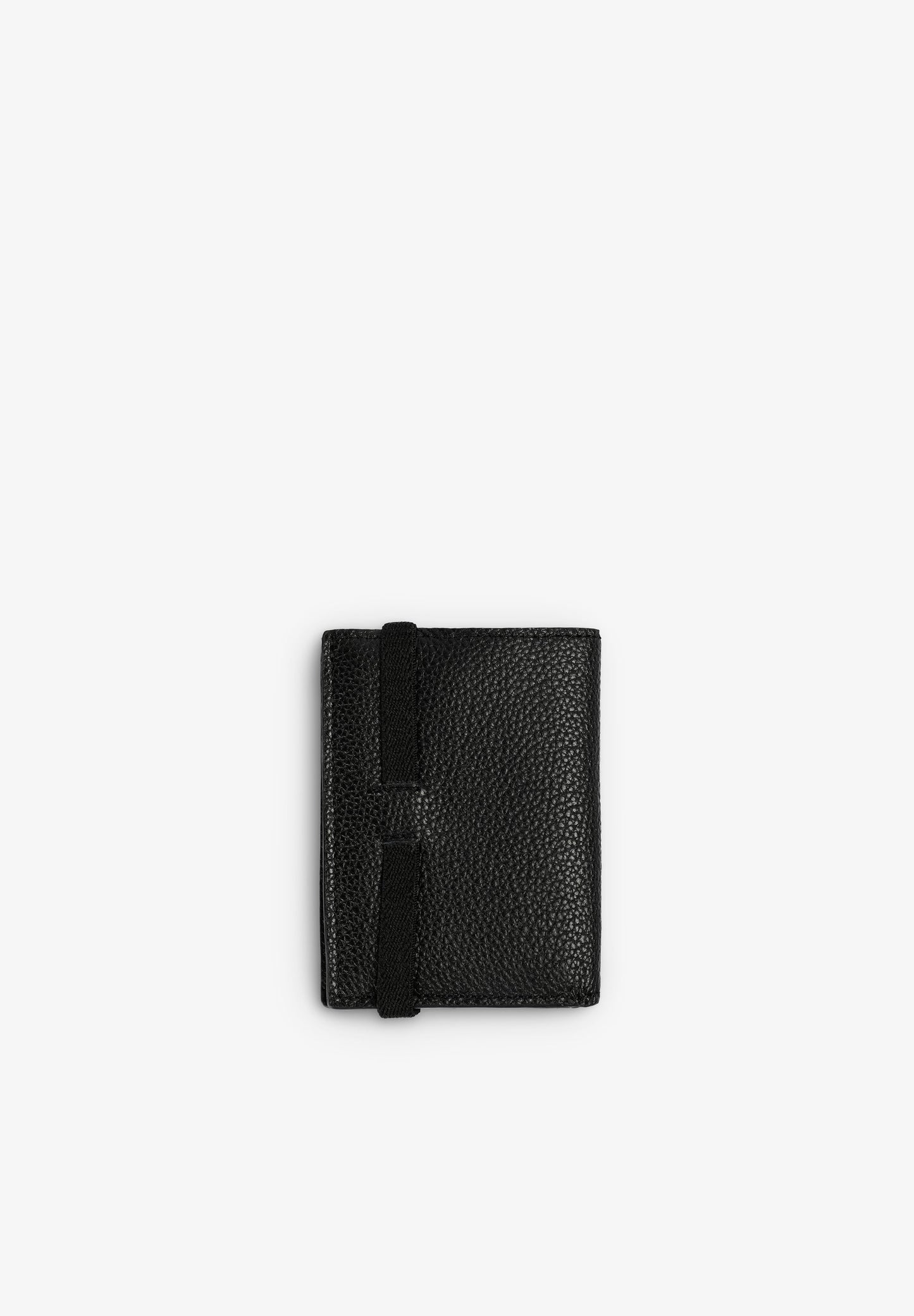 LEATHER WALLET WITH ELASTIC CLOSURE