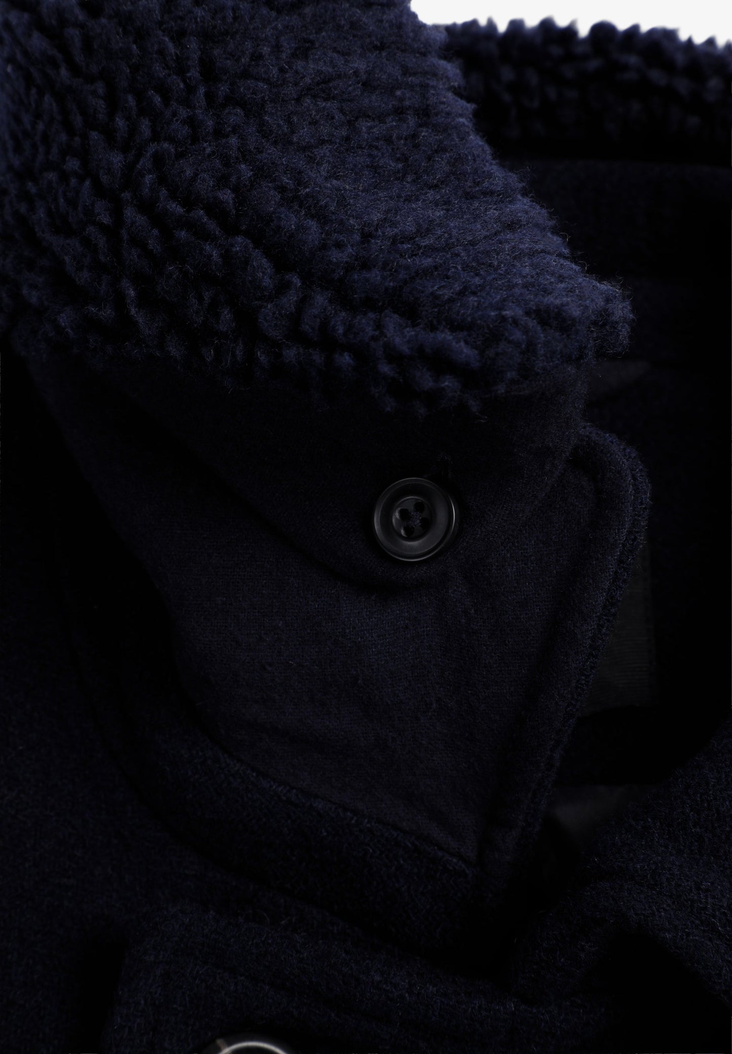 DOUBLE-BREASTED WOLLEN JAS MET KNOPEN