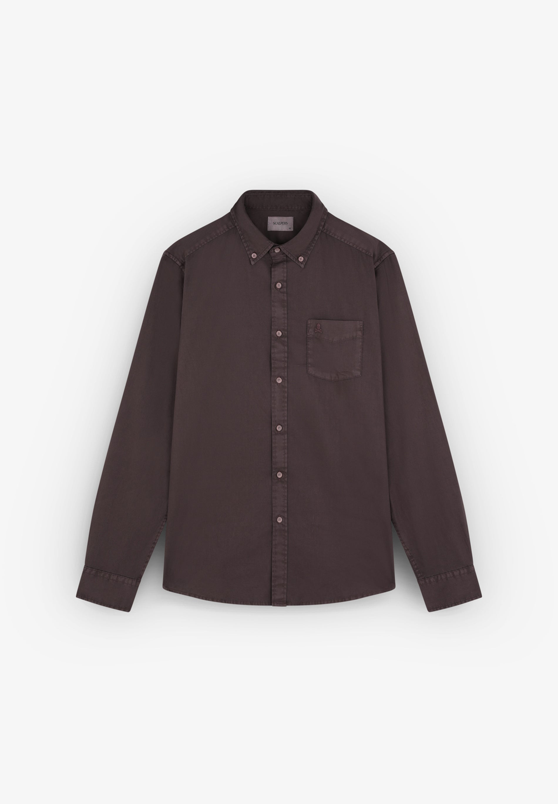 COTTON SHIRT WITH BUTTON-DOWN COLLAR