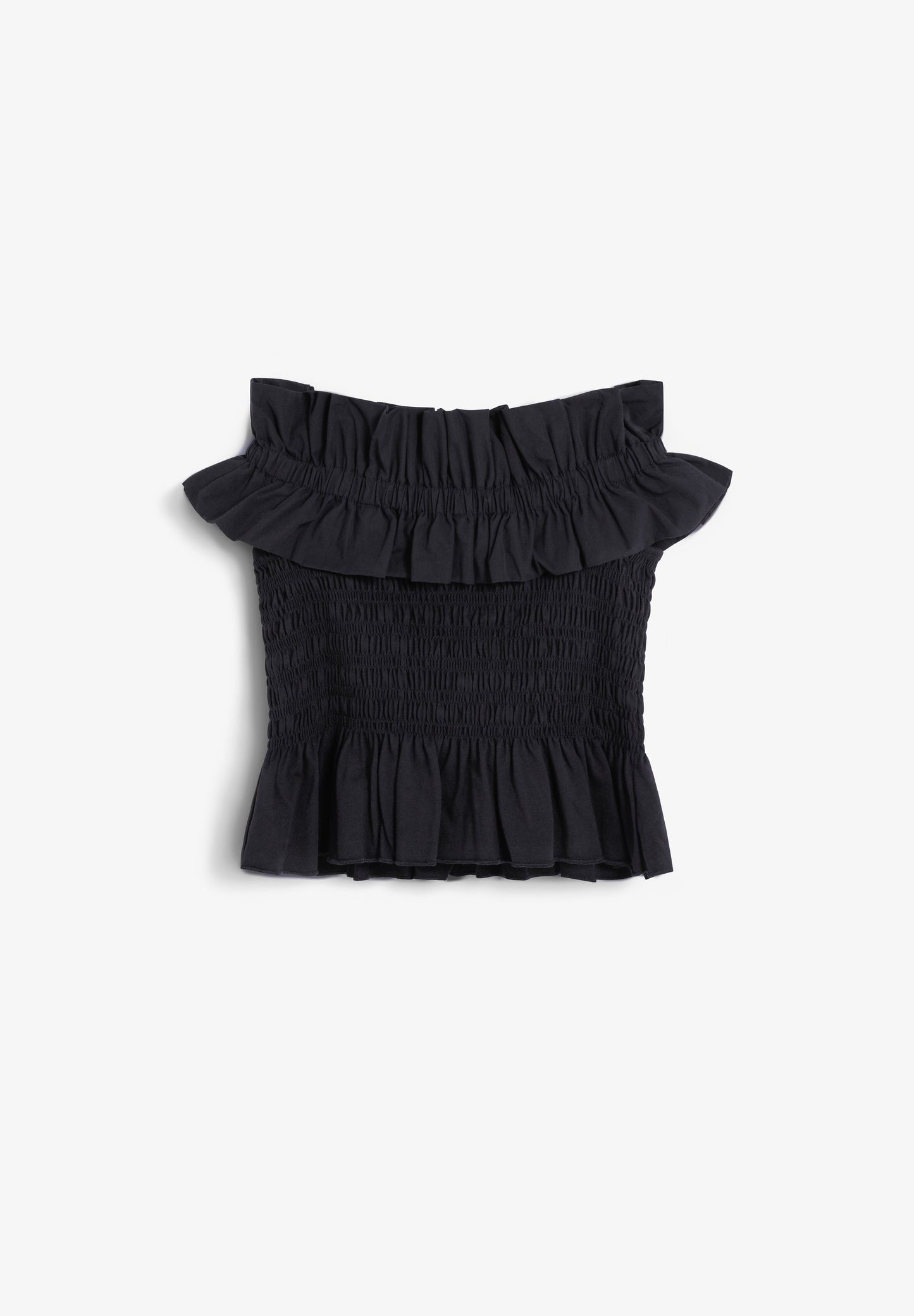 GATHERED RUFFLES TOP