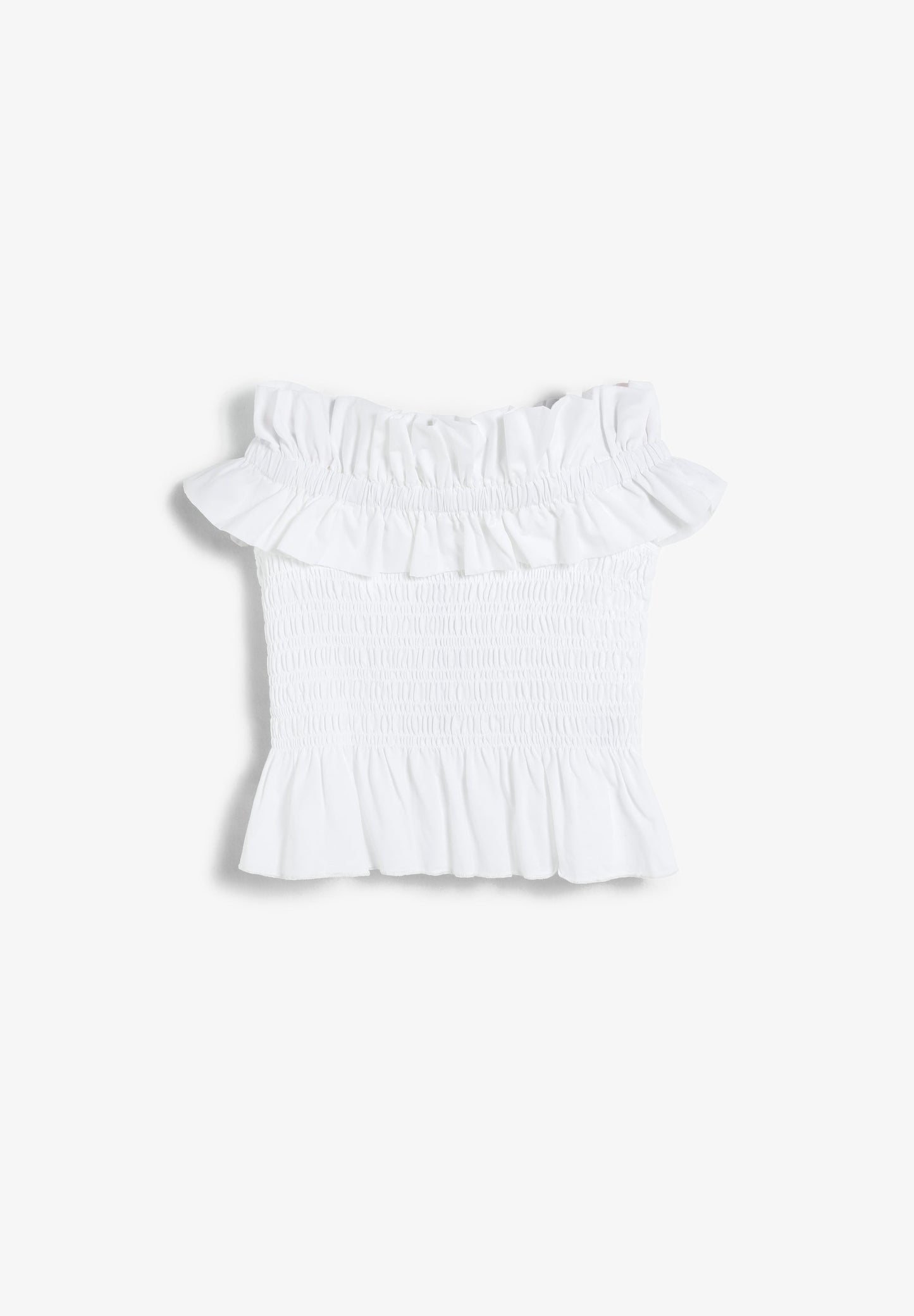 GATHERED RUFFLES TOP