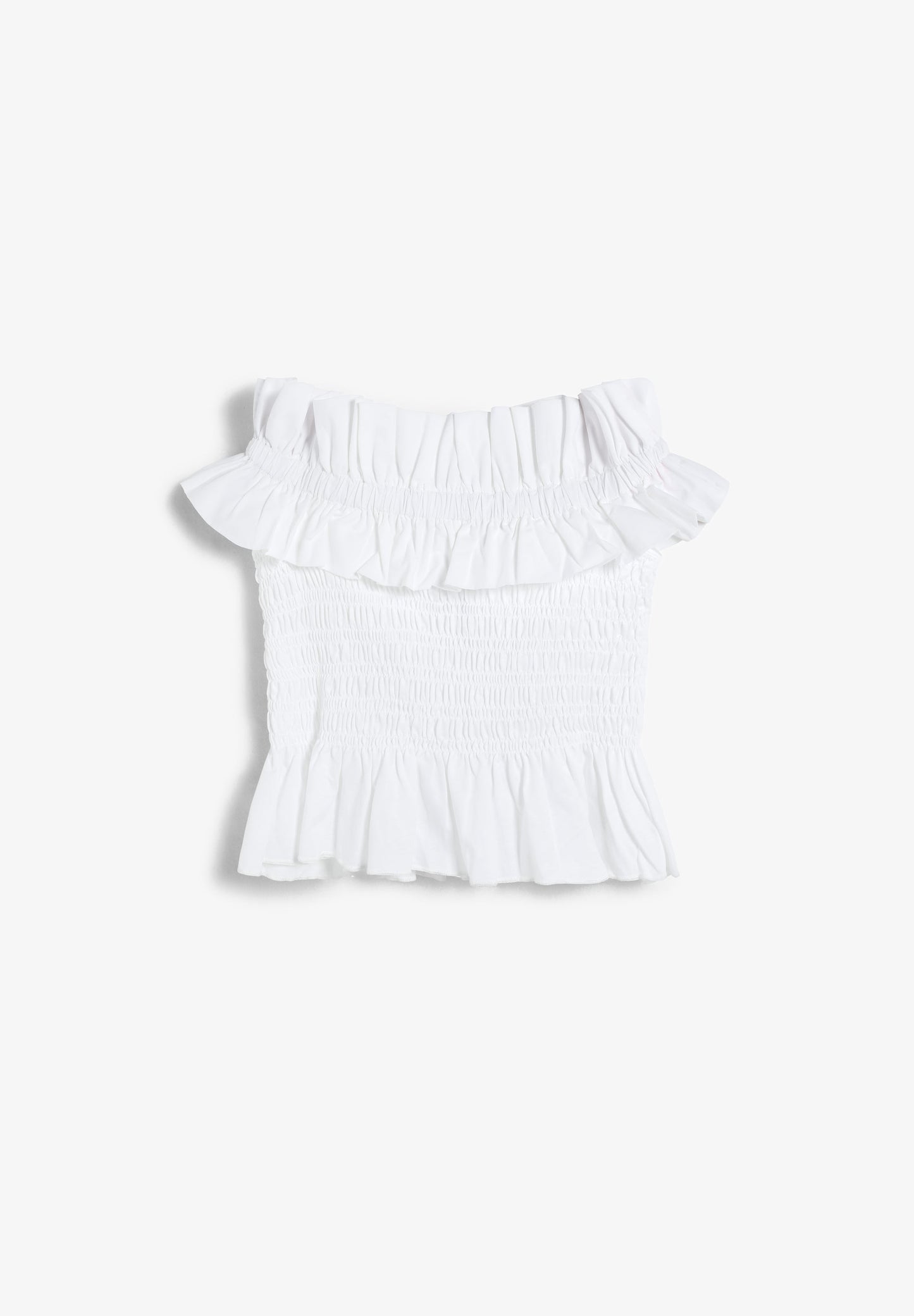 GATHERED RUFFLES TOP