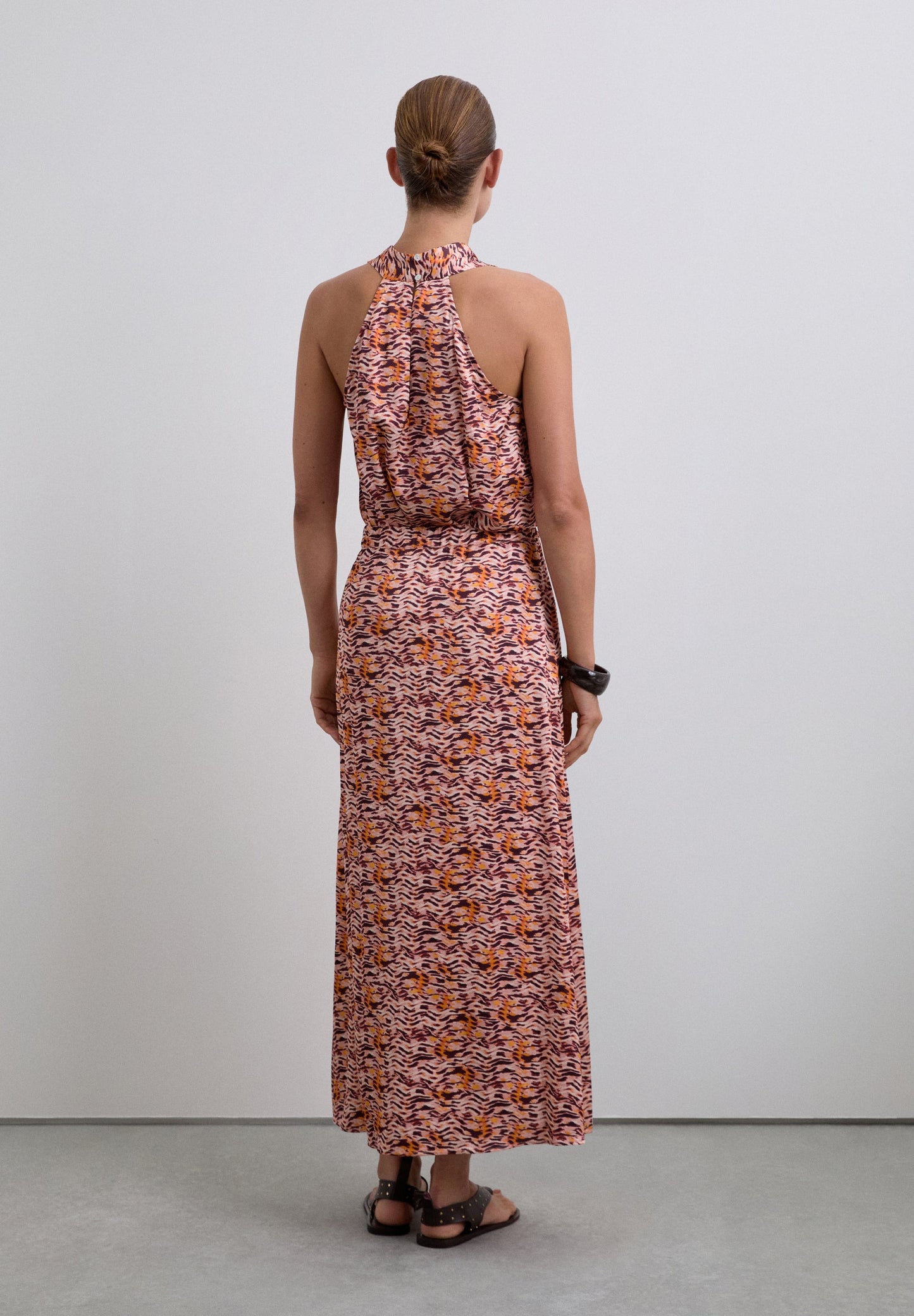 FLOWING PRINTED MIDI SKIRT