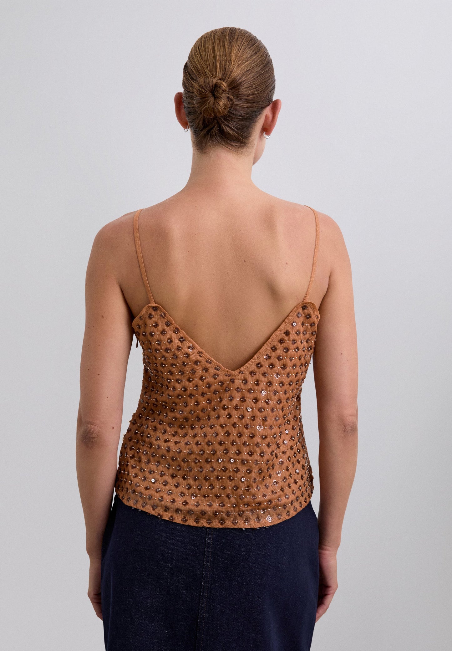 STRAPPY TOP WITH SEQUINS