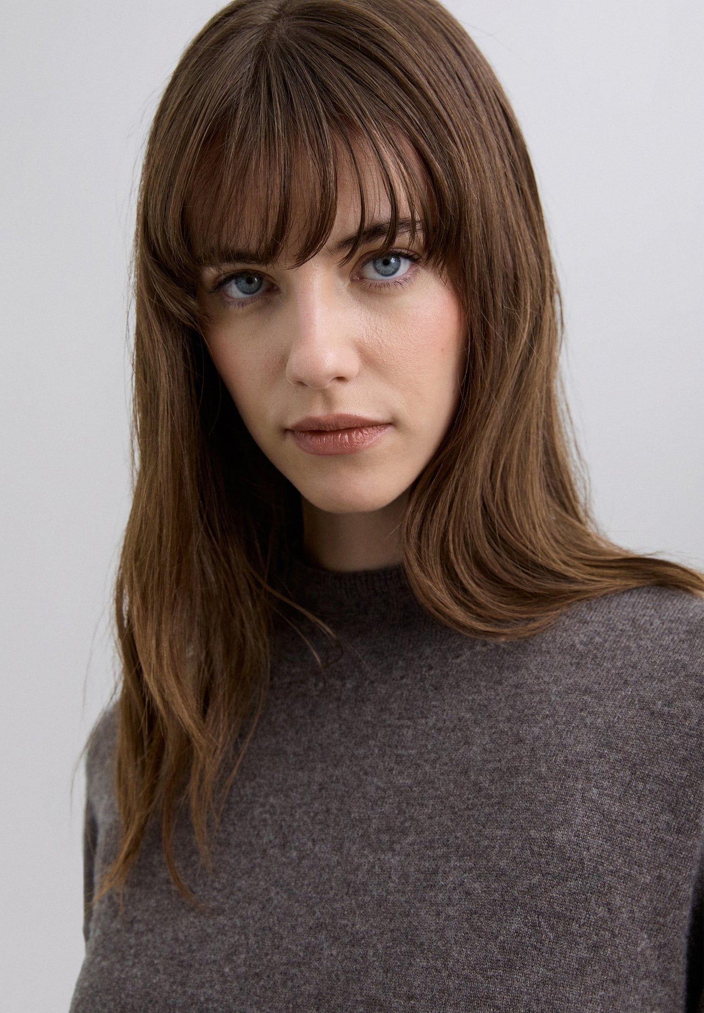 WOOL BLEND HIGH NECK SWEATER