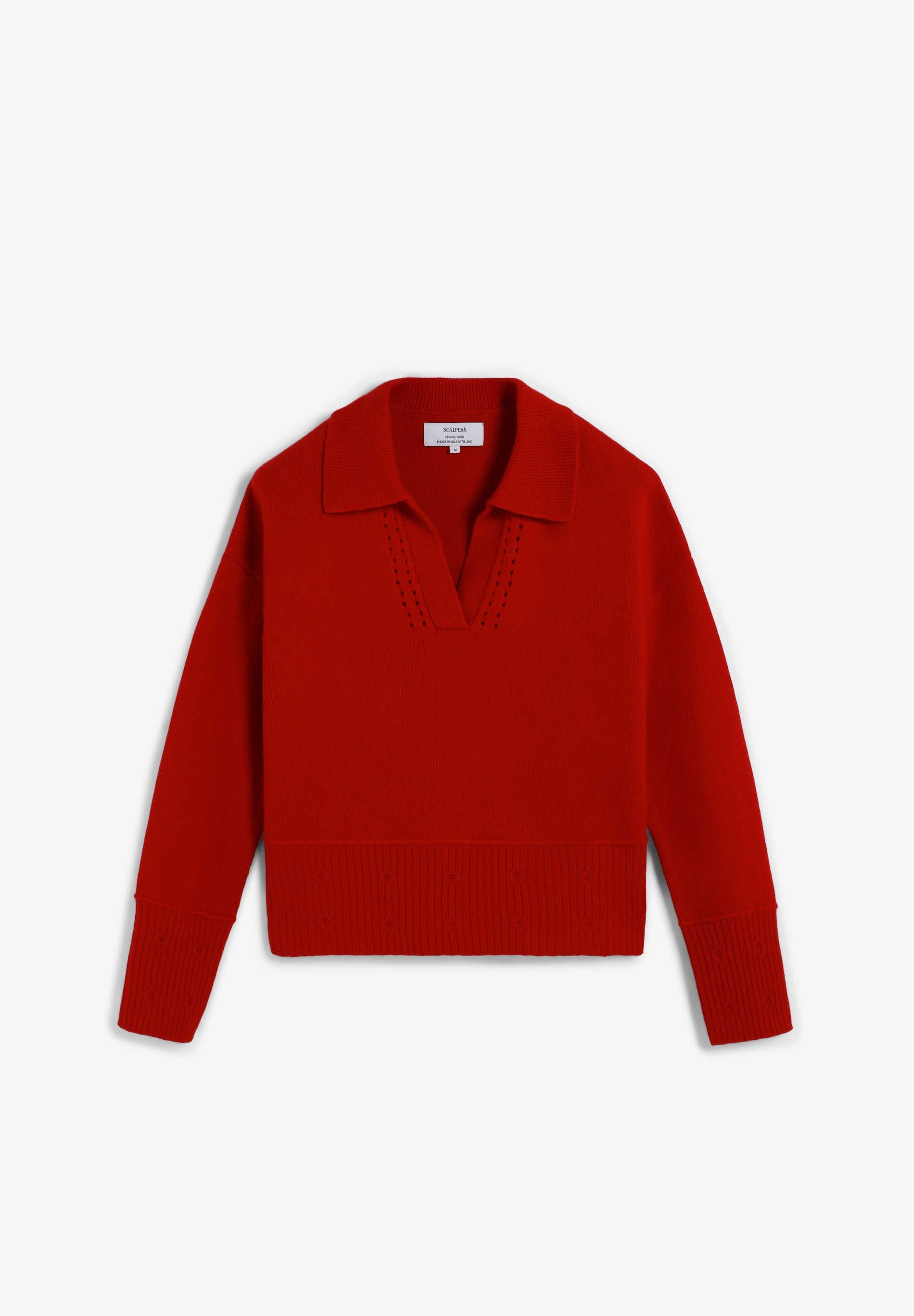POLO JUMPER WITH EMBOSSED DETAILS