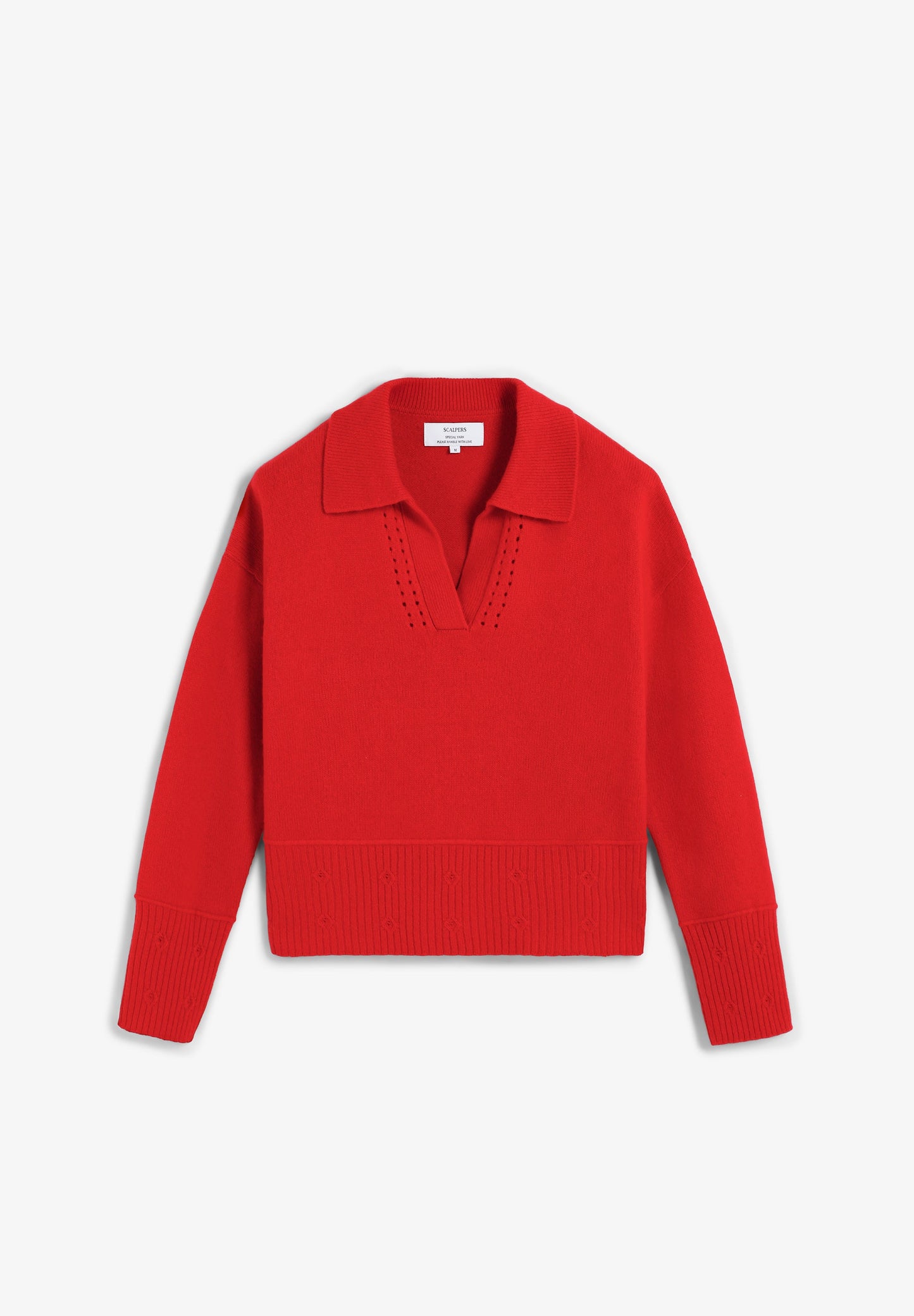 POLO JUMPER WITH EMBOSSED DETAILS