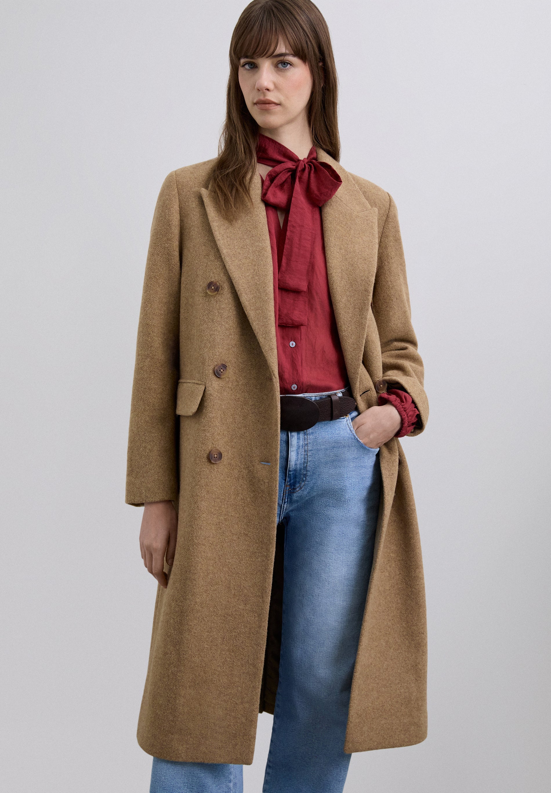 LONG WOOL BLEND COAT
