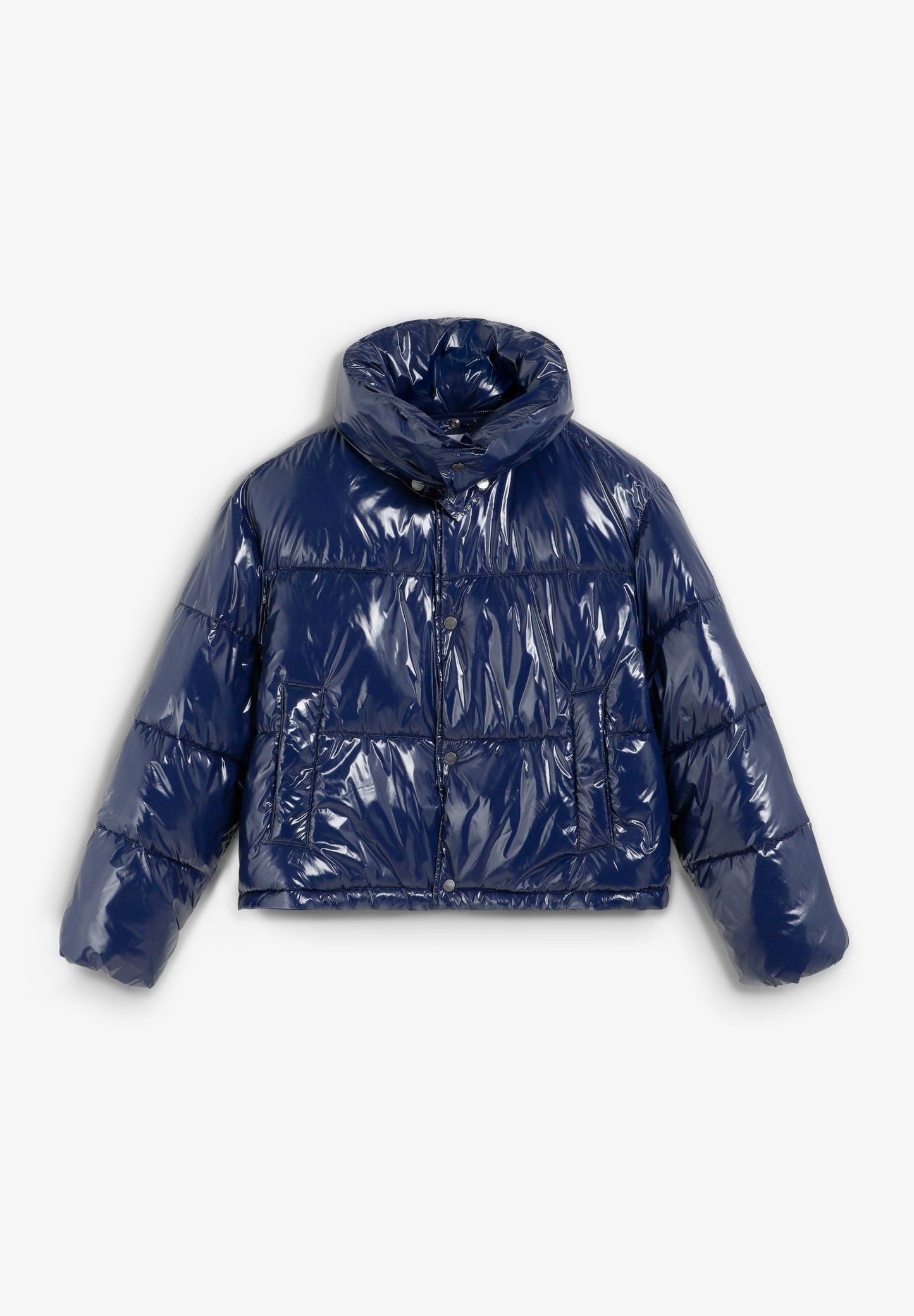QUILTED DOWN JACKET WITH SHINY FINISH