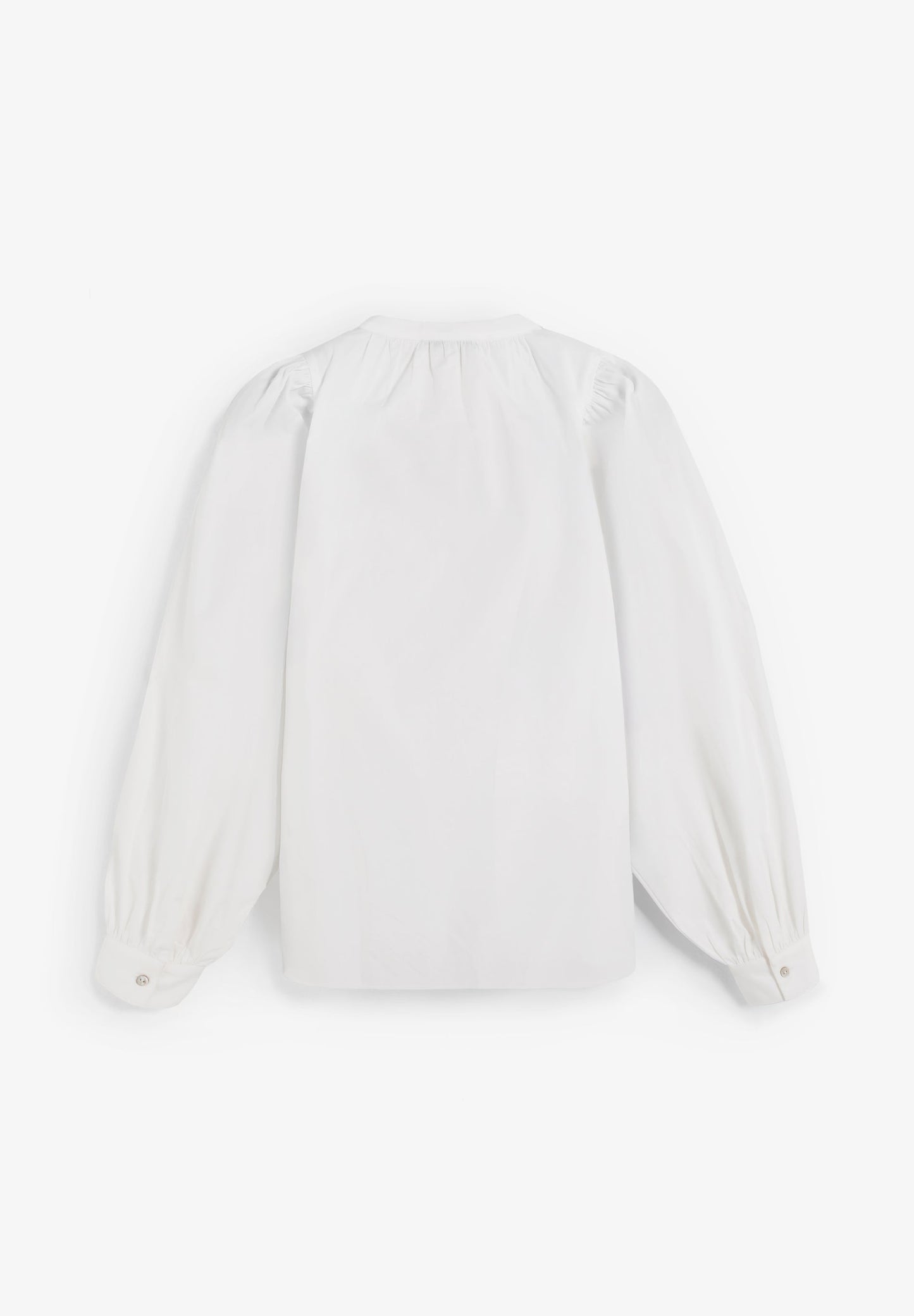 POPLIN PUFF SLEEVE SHIRT