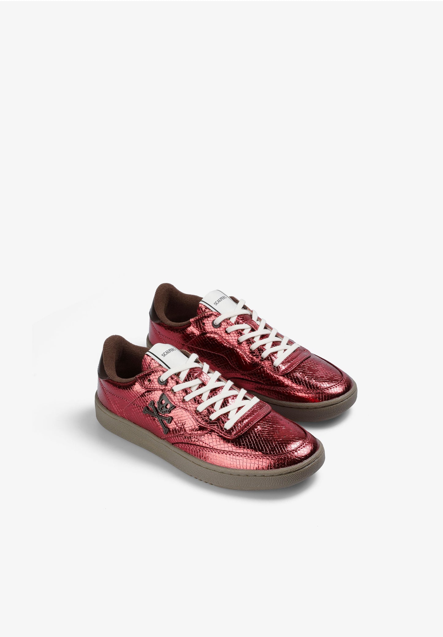 METALLIC SNAKE TEXTURE SNEAKERS