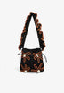 CONTRAST RAFFIA FLOWERS BAG