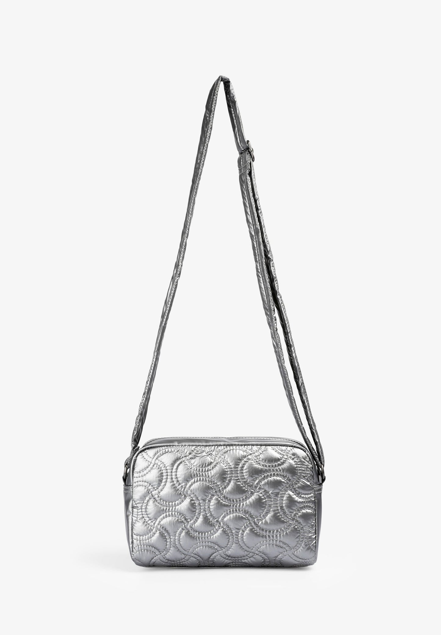 QUILTED METALLIC CROSSBODY BAG