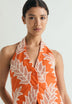 HALTER TOP WITH EMBROIDERY