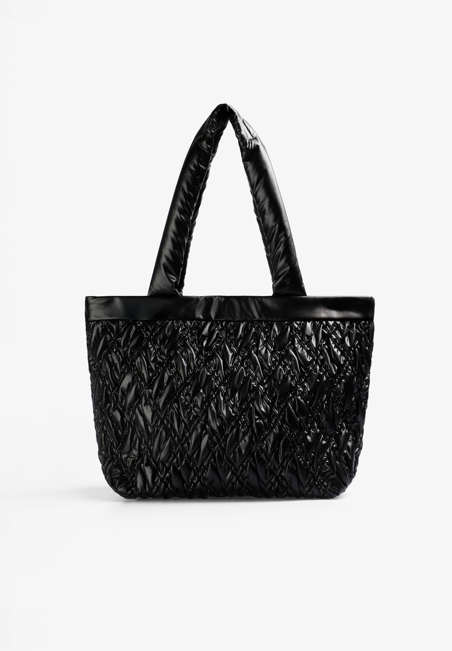 QUILTED SKULL TOTE BAG