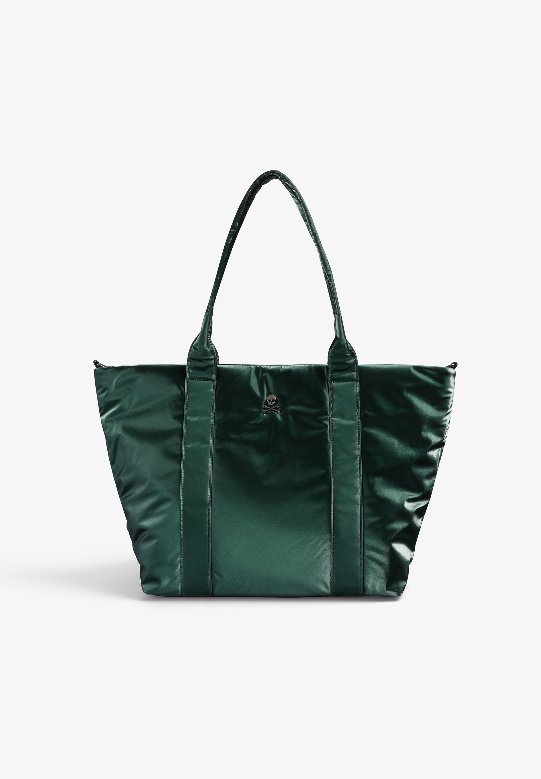METALLIC TOTE BAG WITH LOGO
