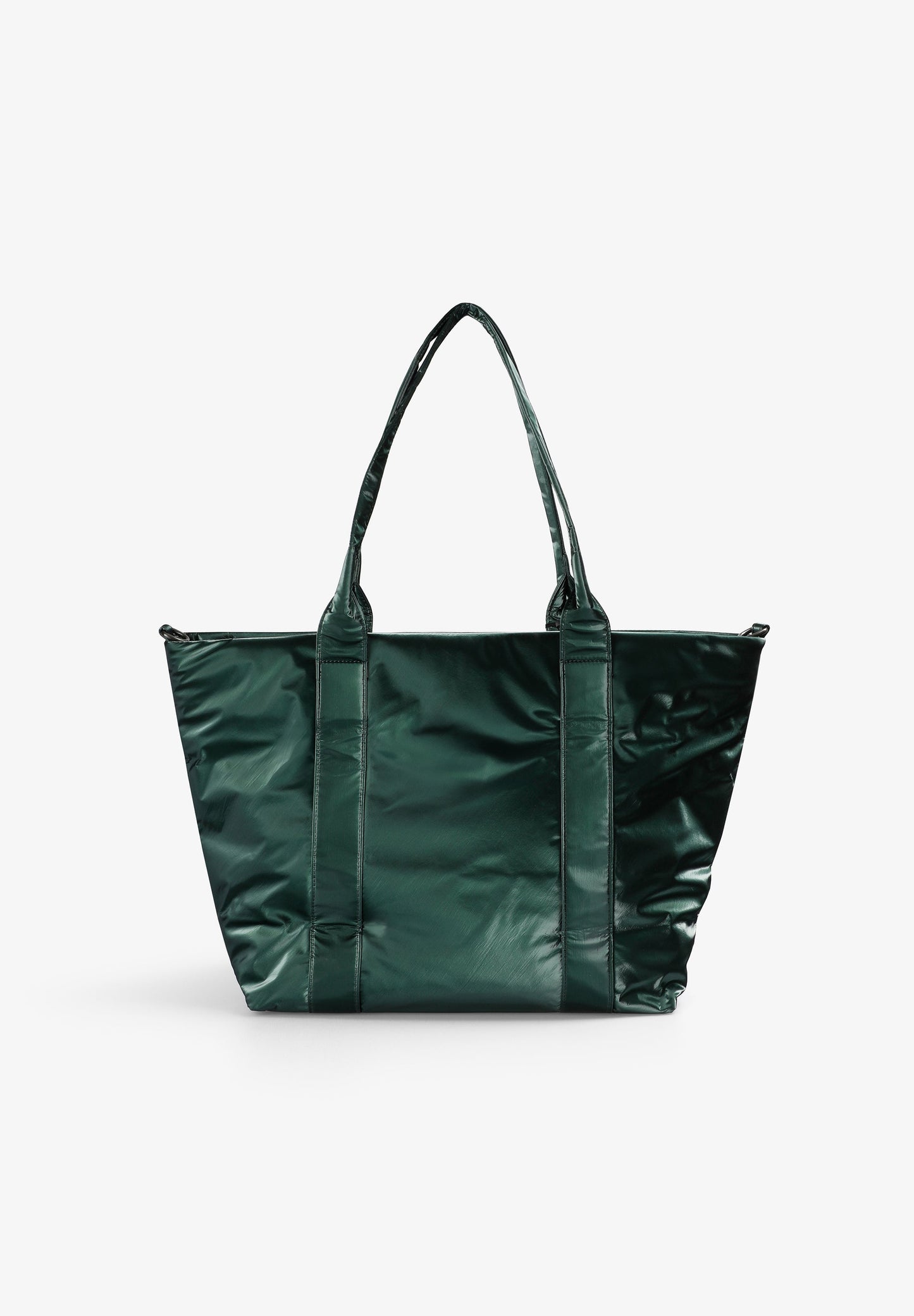 METALLIC TOTE BAG WITH LOGO