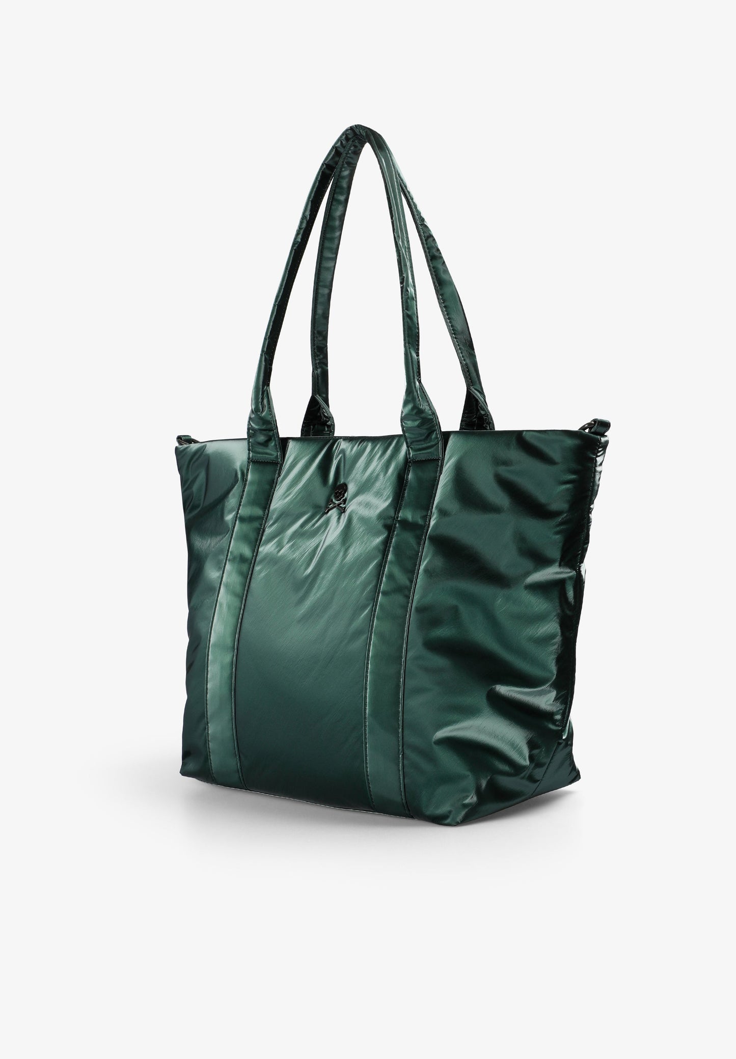 METALLIC TOTE BAG WITH LOGO