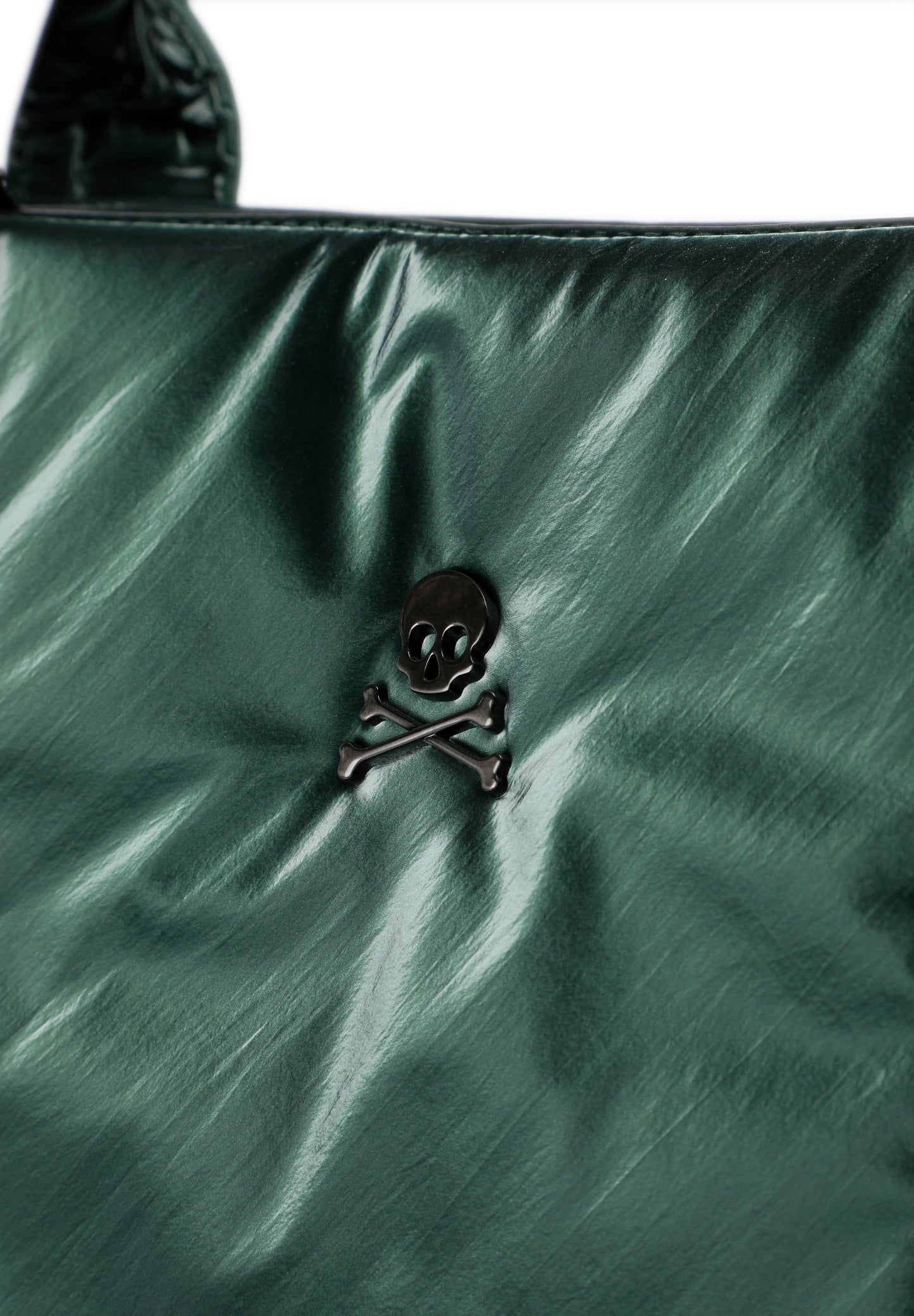 METALLIC TOTE BAG WITH LOGO