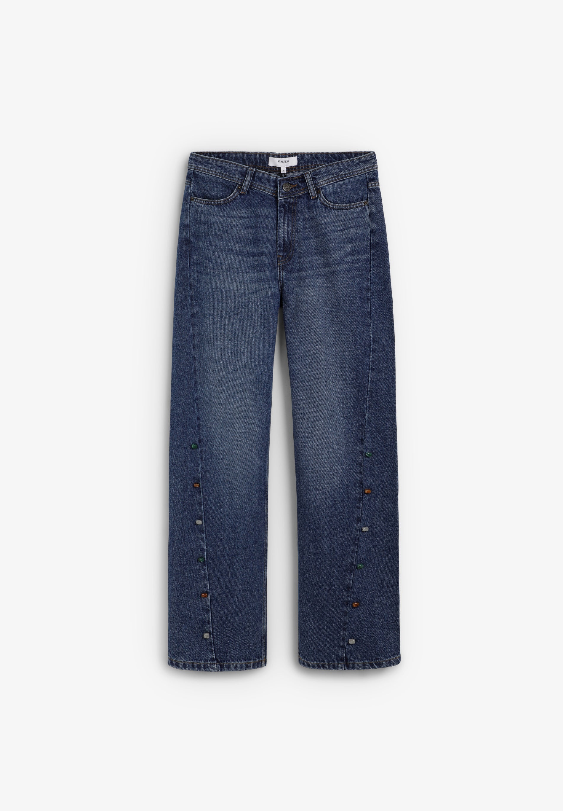 HIGH-WAISTED JEANS WITH APPLIQUÉS