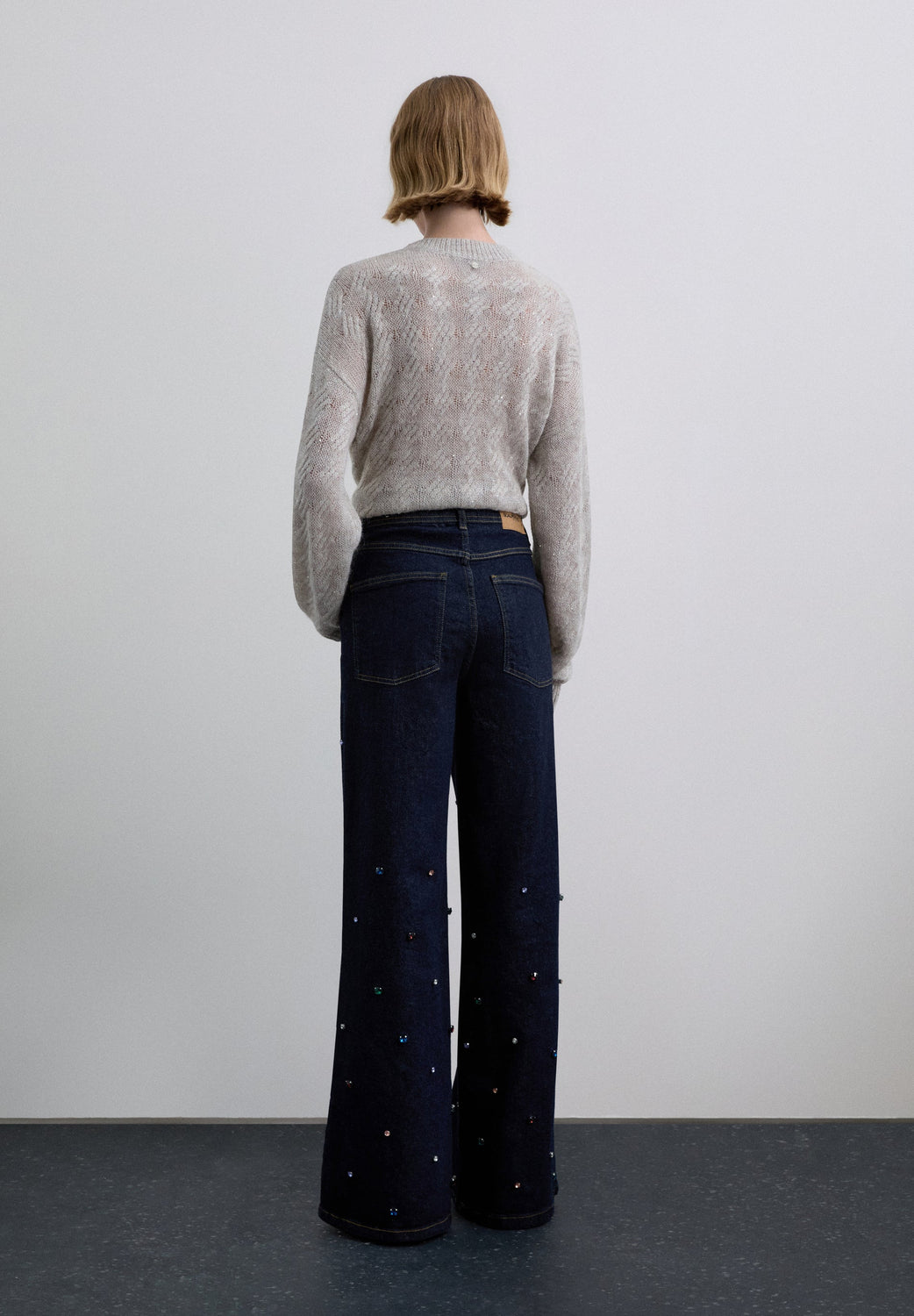 PANTALÓN DENIM CON ABALORIOS - Scalpers