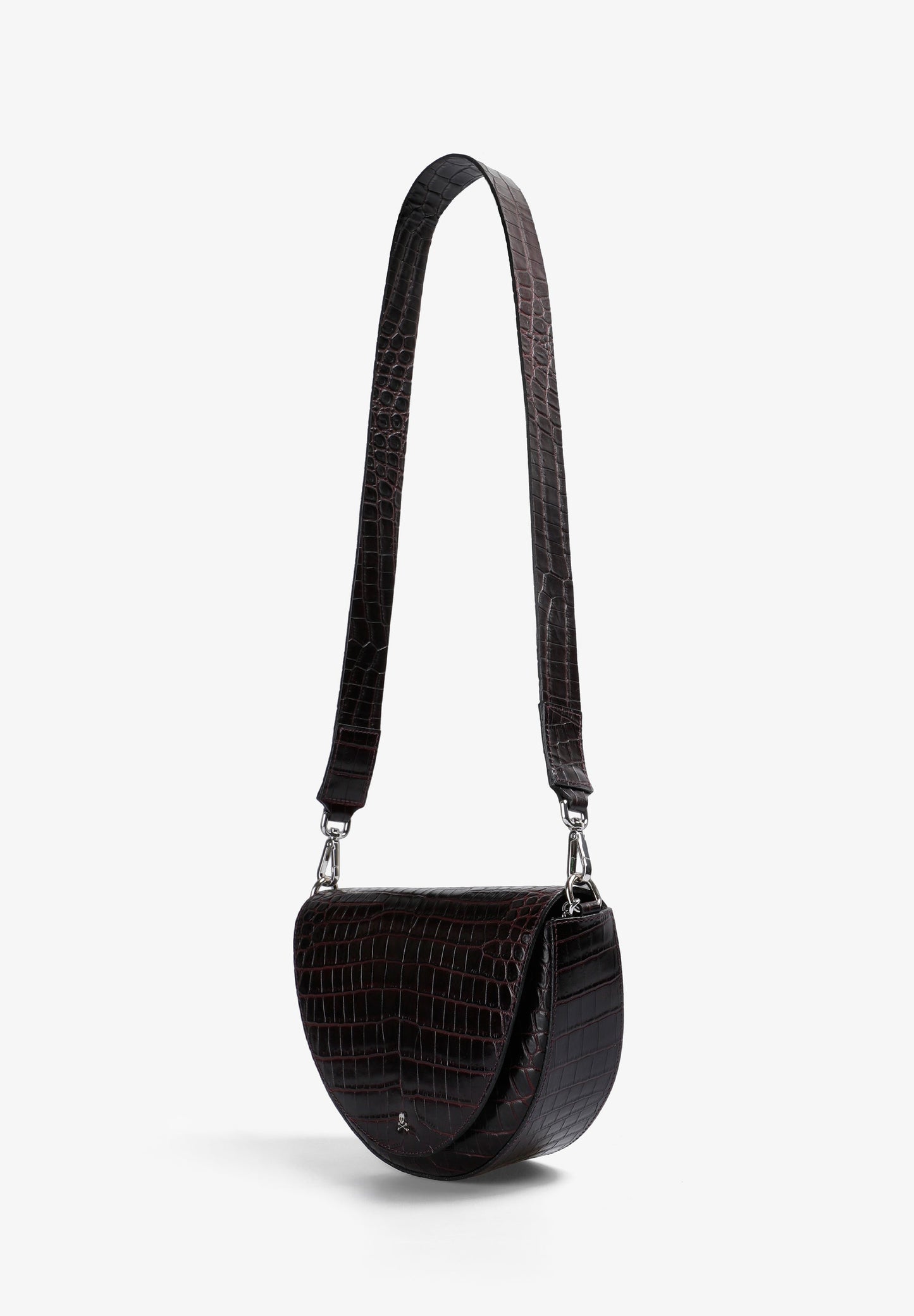 EMBOSSED LEATHER BAG WITH CHAIN