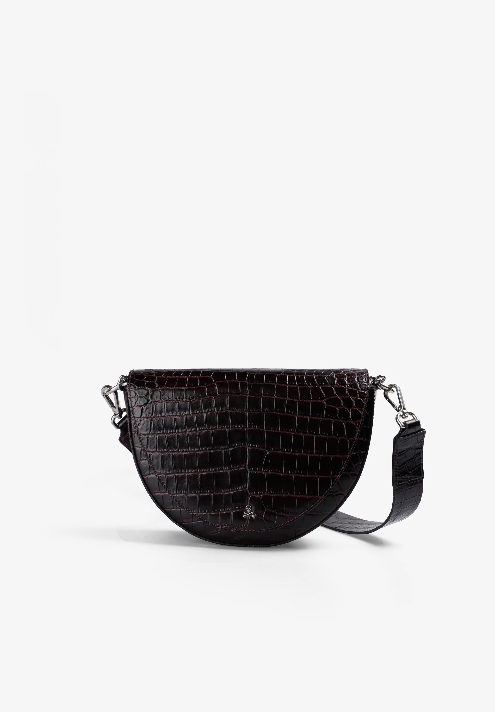 EMBOSSED LEATHER BAG WITH CHAIN