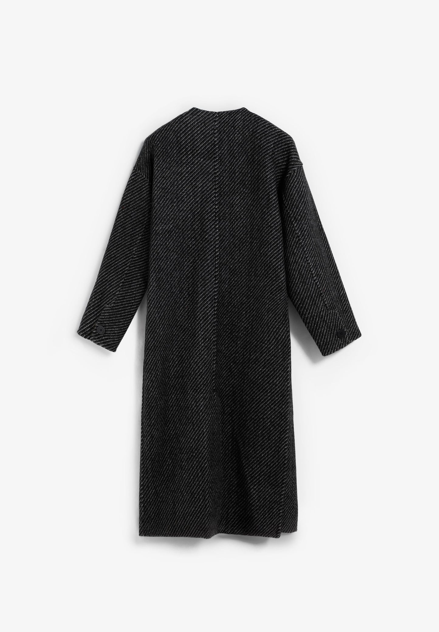 REVERSIBLE WOOL BLEND COAT