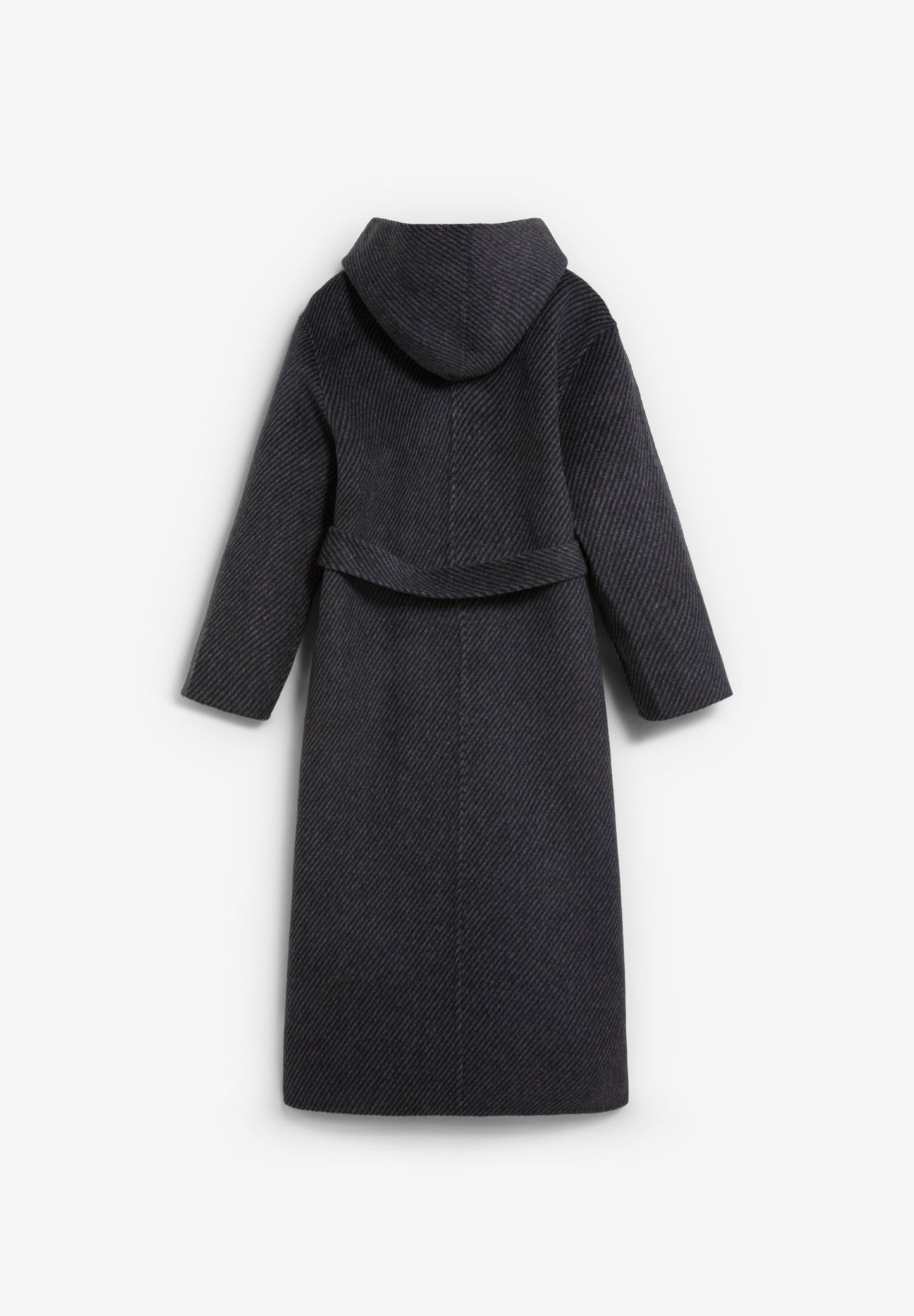LONG WOOL COAT WITH HOOD