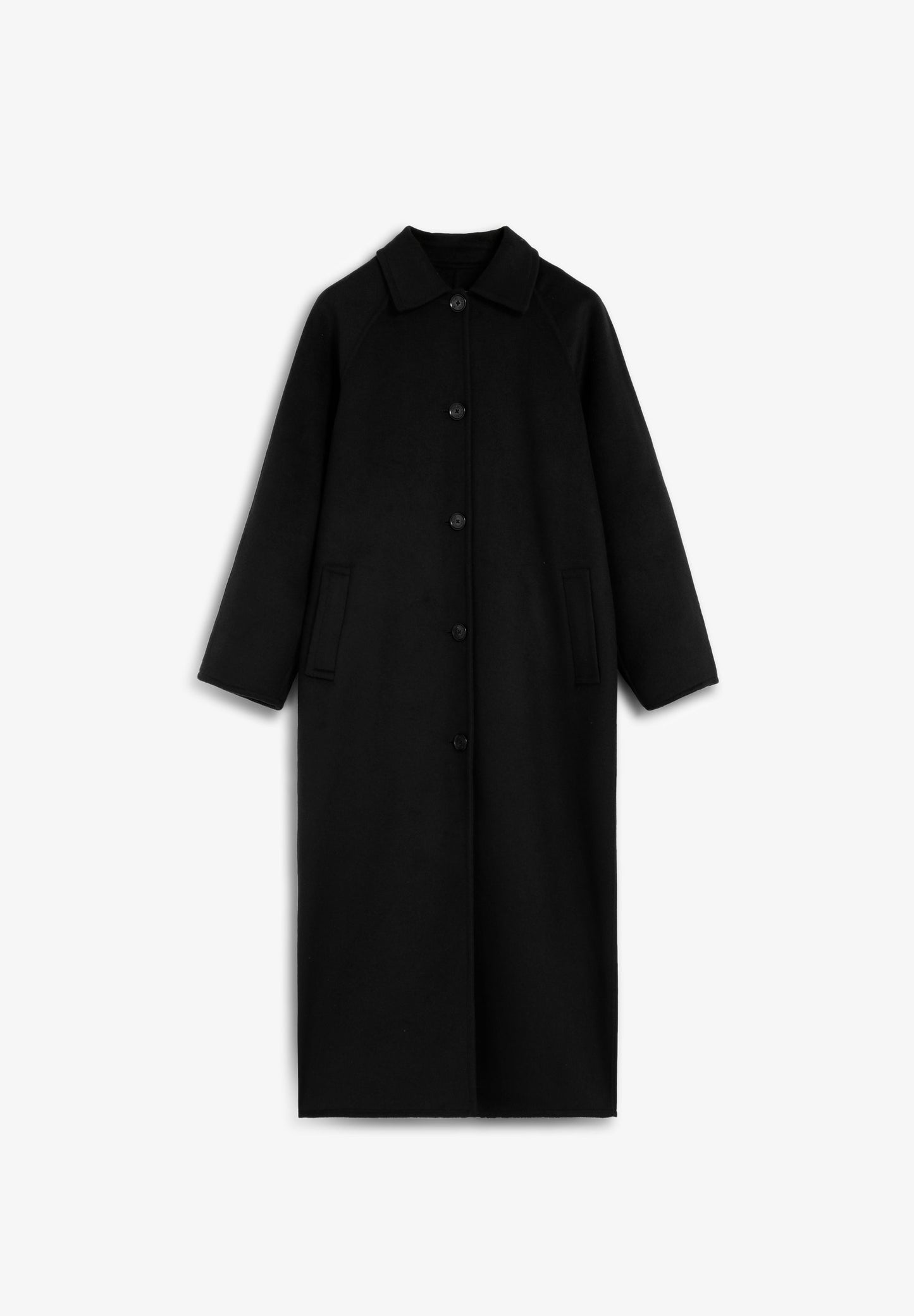 LONG COAT WITH DETACHABLE SCARF DETAIL