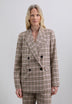 DOUBLE-BREASTED CHECK BLAZER