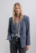 CHECK WOOL BLAZER