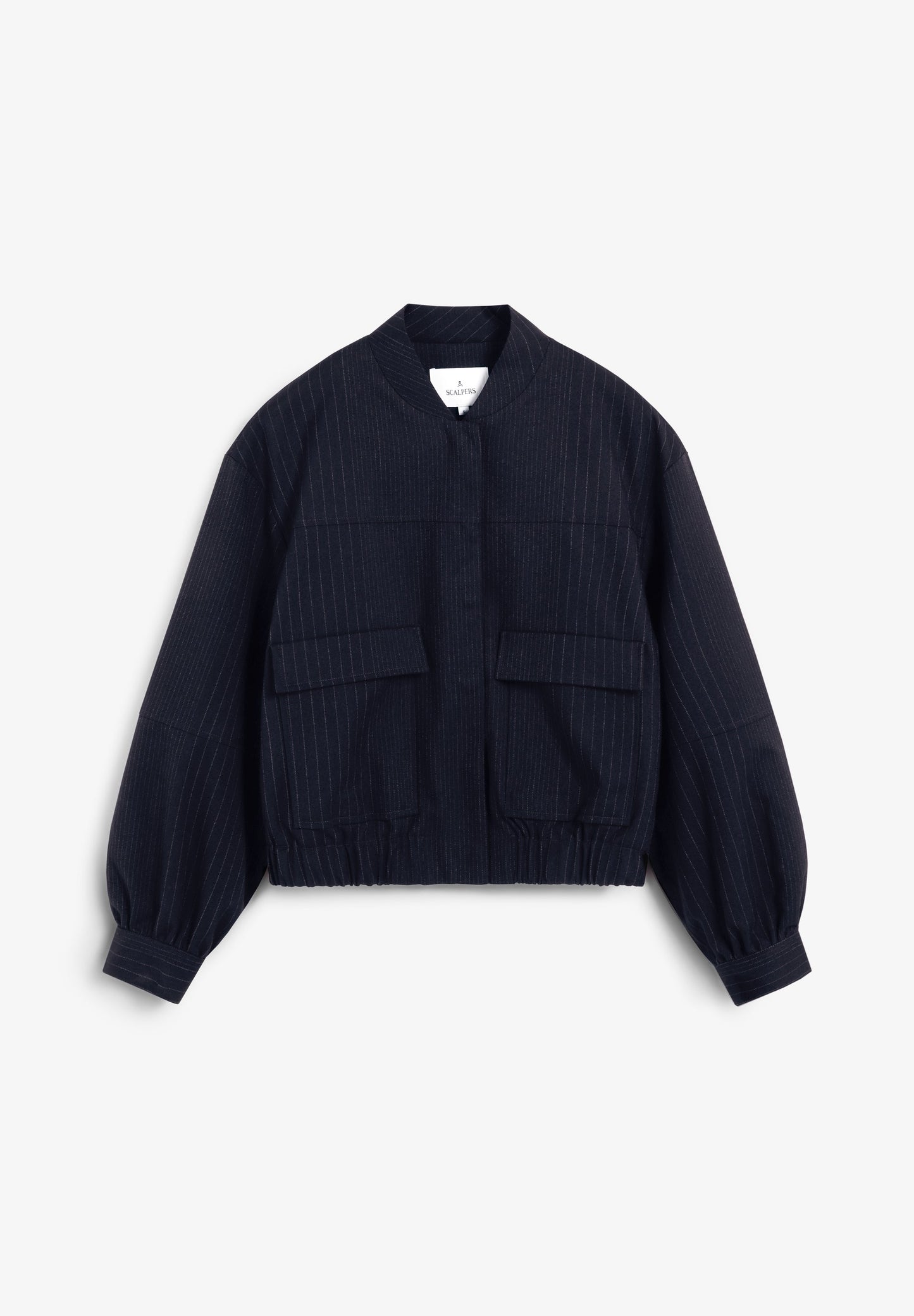 PINSTRIPE BOMBER JACKET