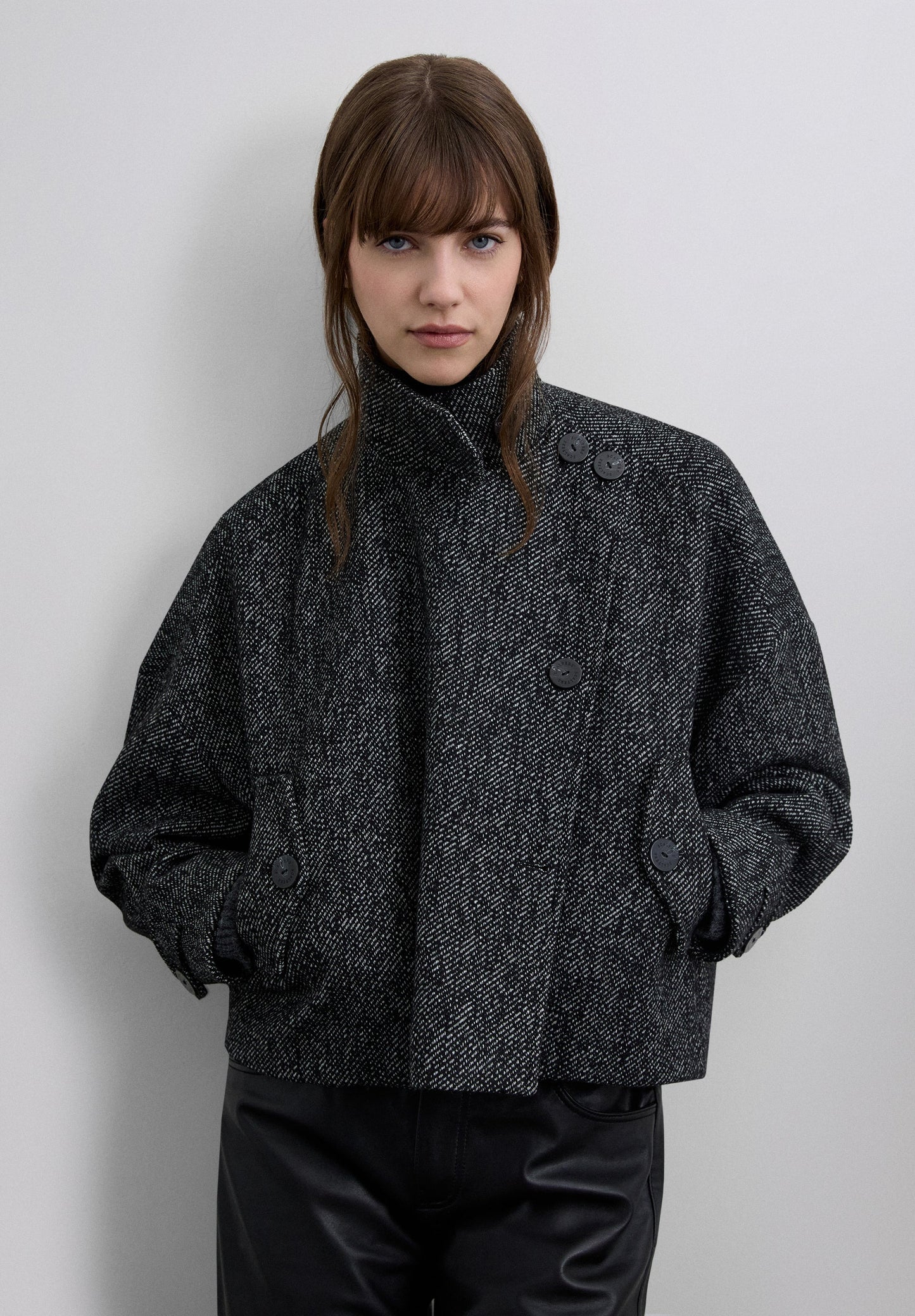 TWILL DOUBLE-BREASTED JACKET