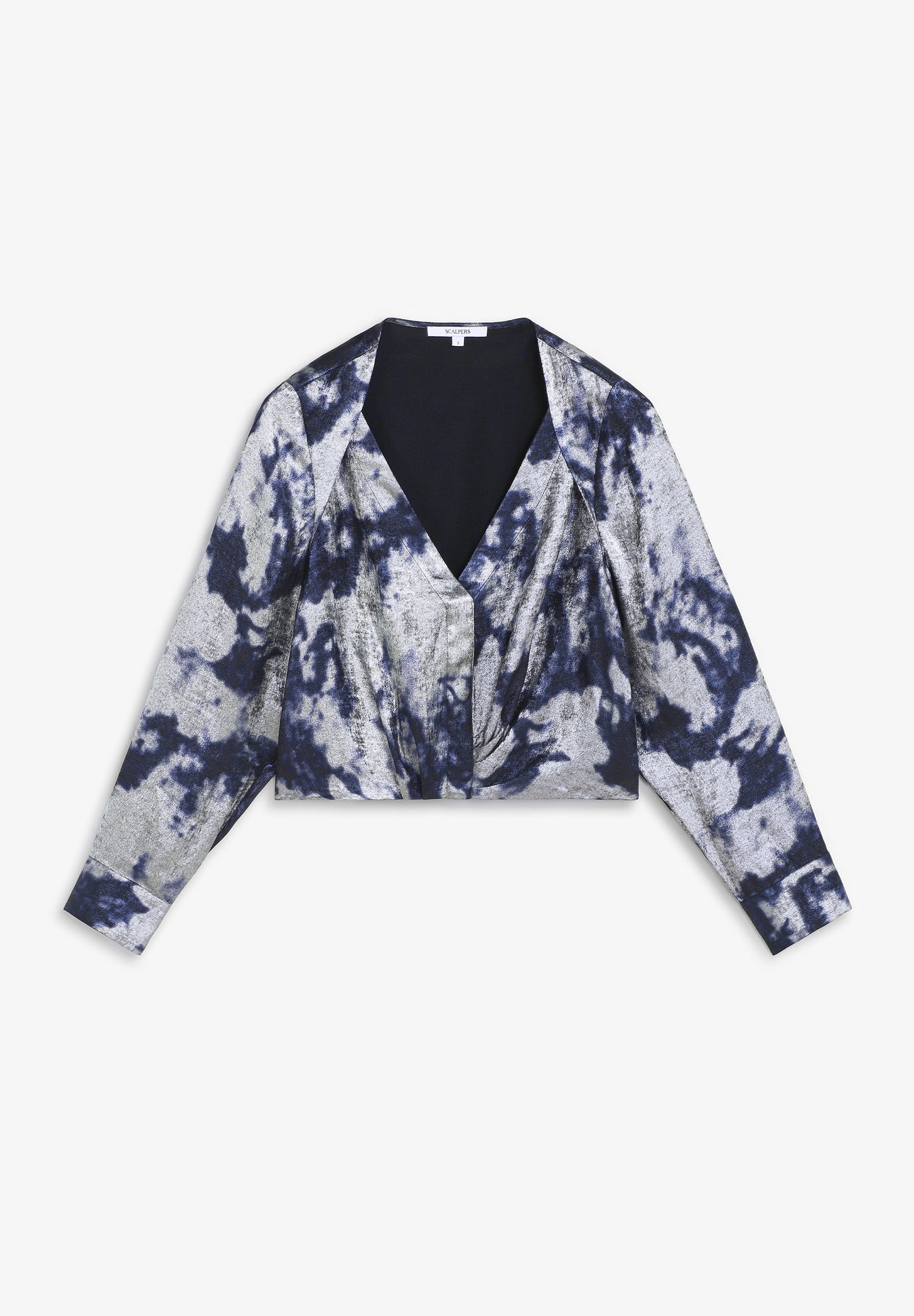 TIE-DYE BLOUSE WITH METALLIC DETAILS