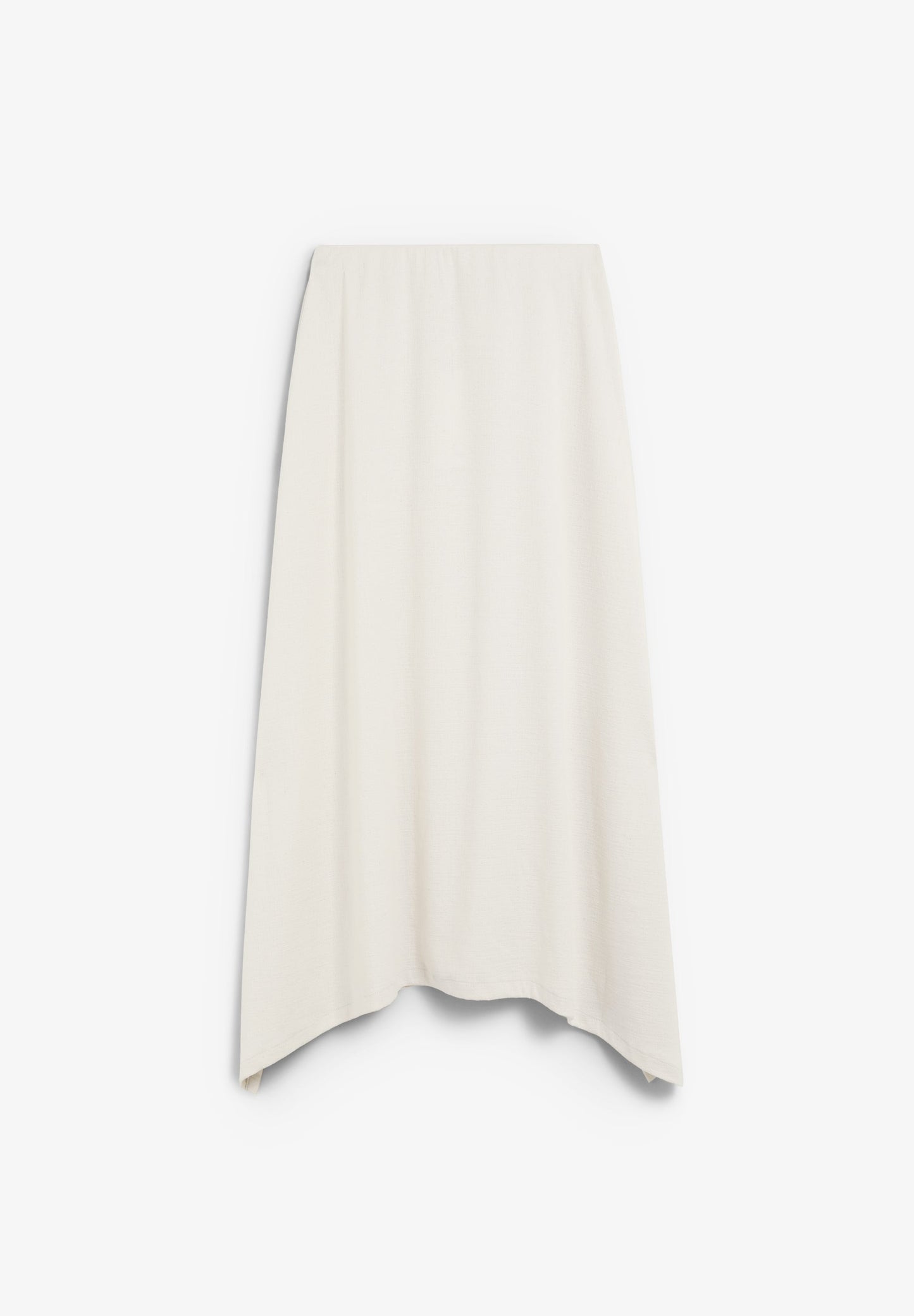 ASYMMETRIC KNIT MIDI SKIRT