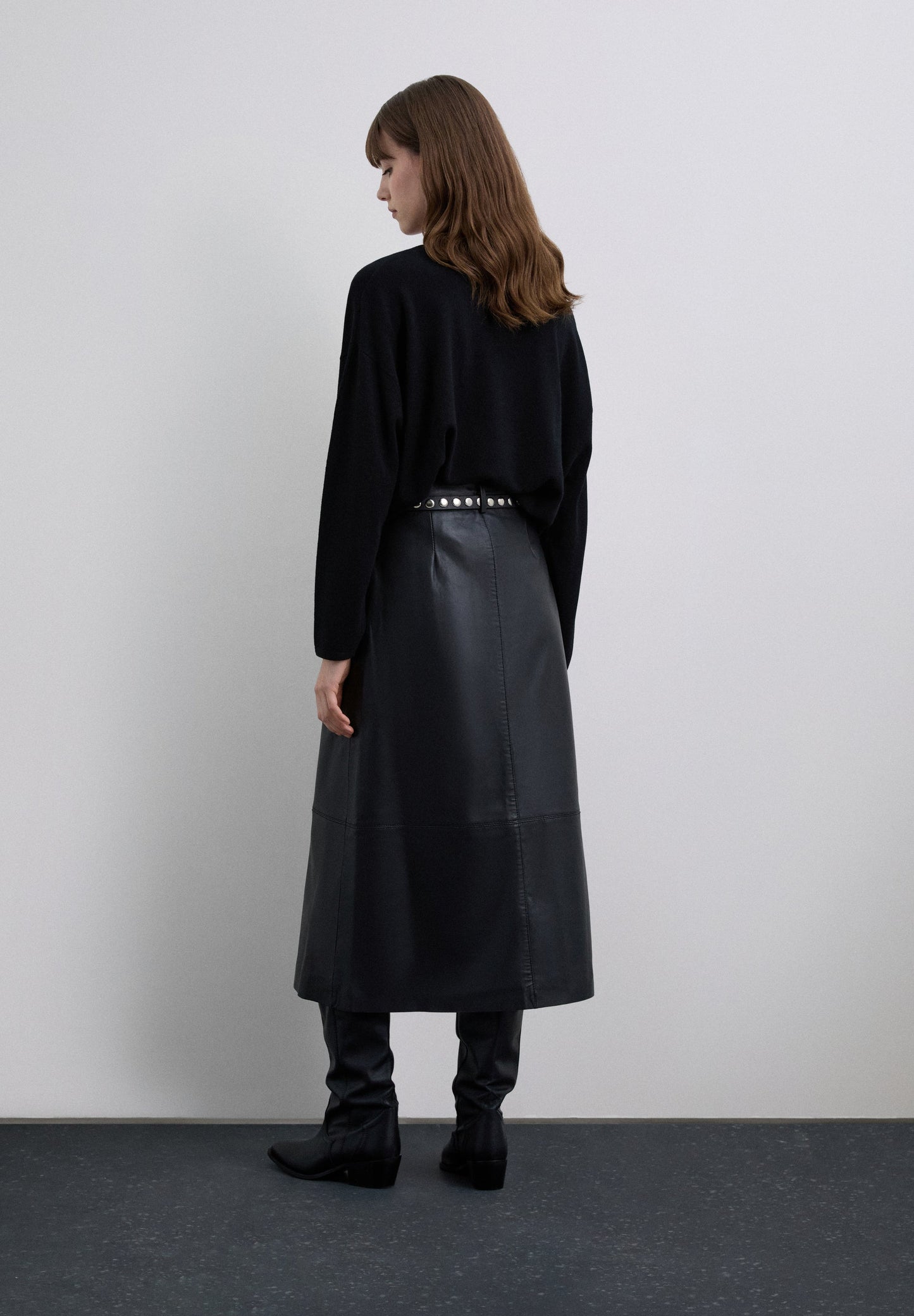 FALDA MIDI PIEL - Scalpers