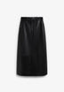 LEATHER MIDI SKIRT