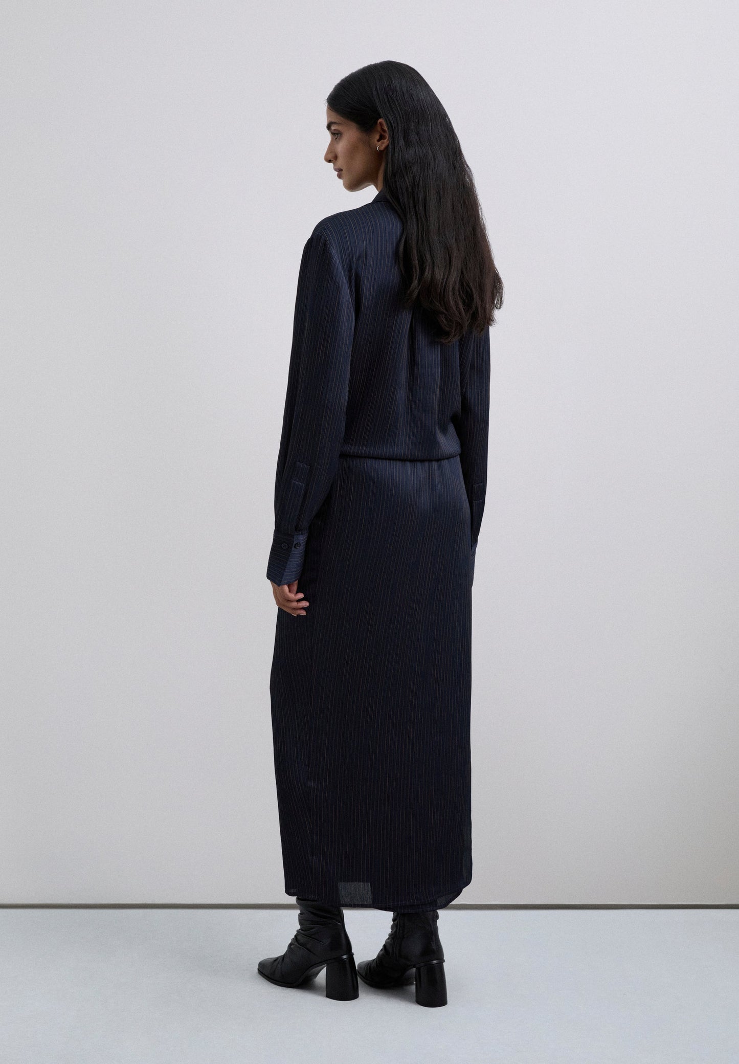 LONG PINSTRIPE SKIRT