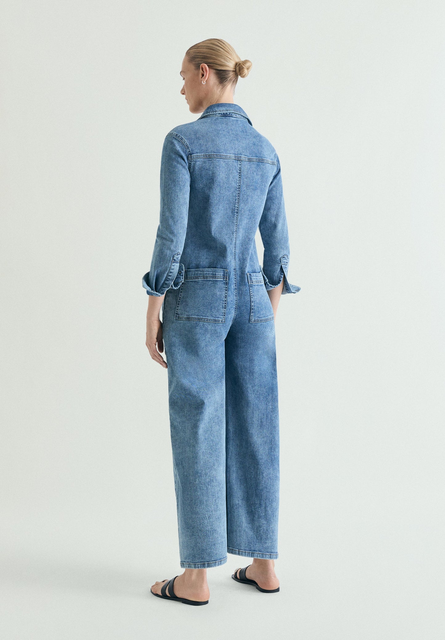 DENIM JUMPSUIT WITH POCKETS