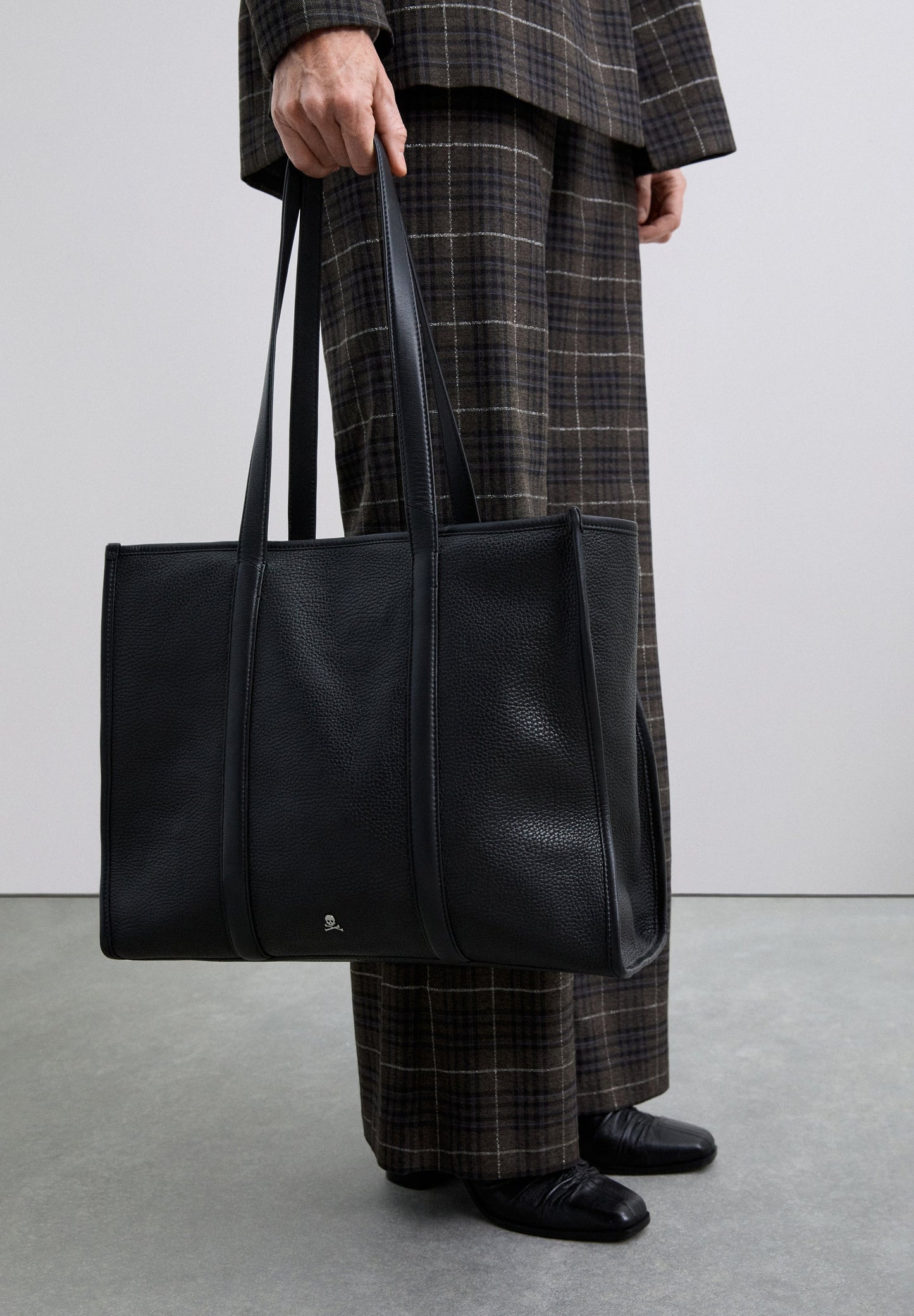 STRAIGHT CHECKED TROUSERS