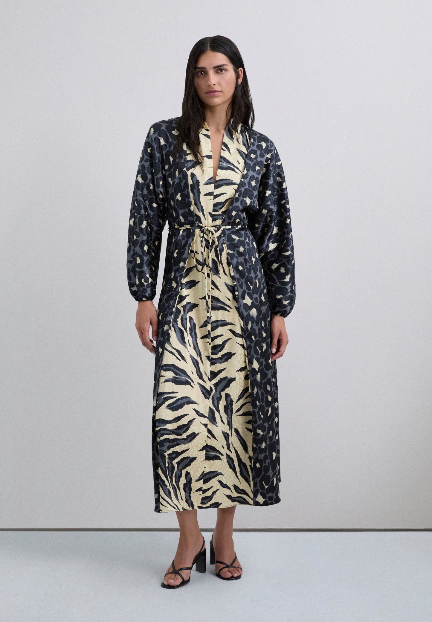 LONG ANIMAL PRINT DRESS