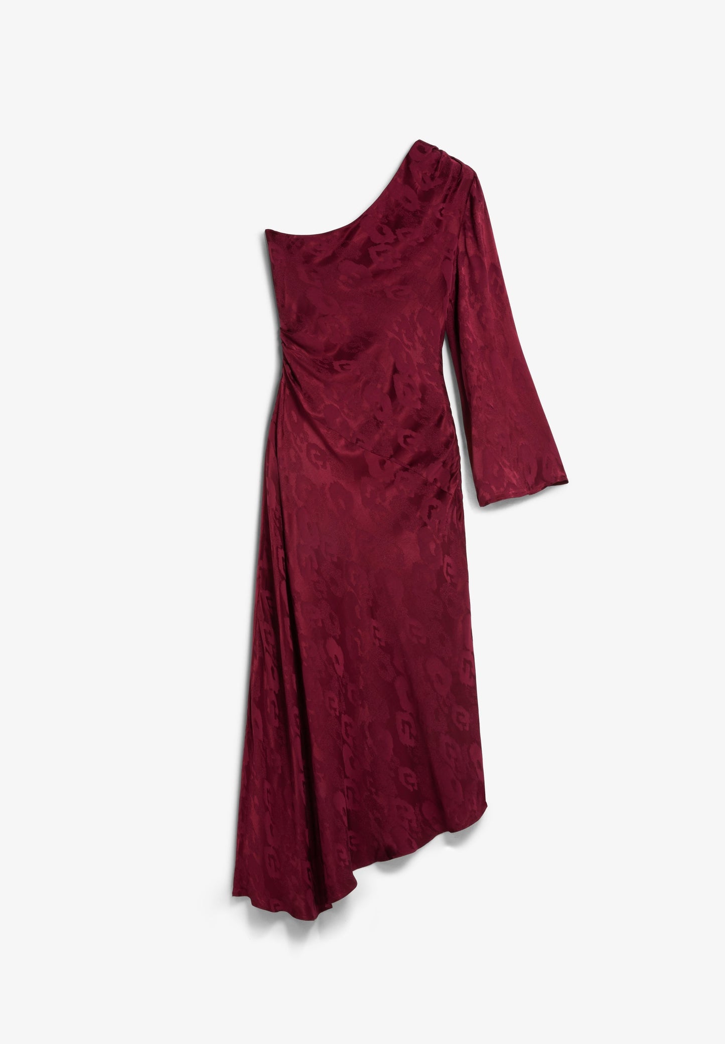 JURK MET ASYMMETRISCHE JACQUARDPRINT