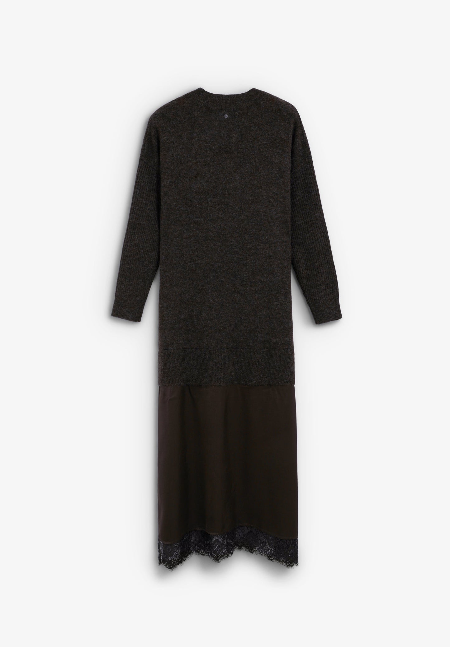 KNITTED MIDI DRESS WITH CAMI DETAIL