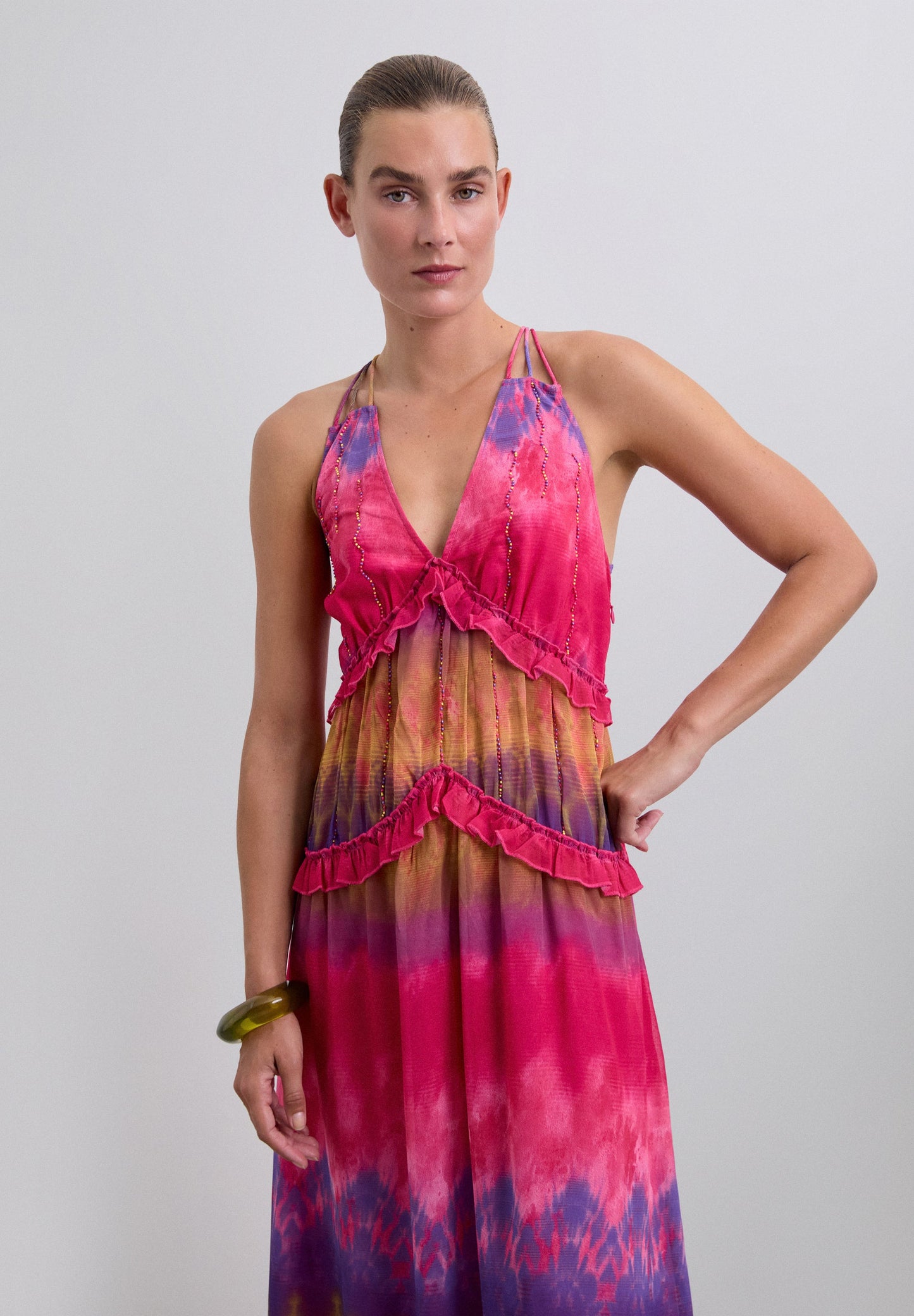 LONG TIE DYE DRESS