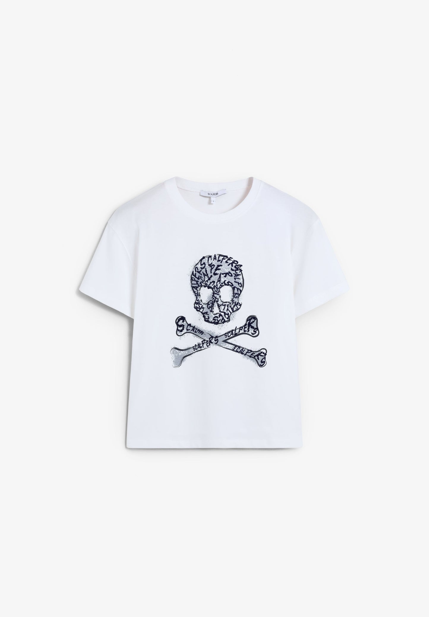 T-SHIRT WITH SKULL PRINT LOGO