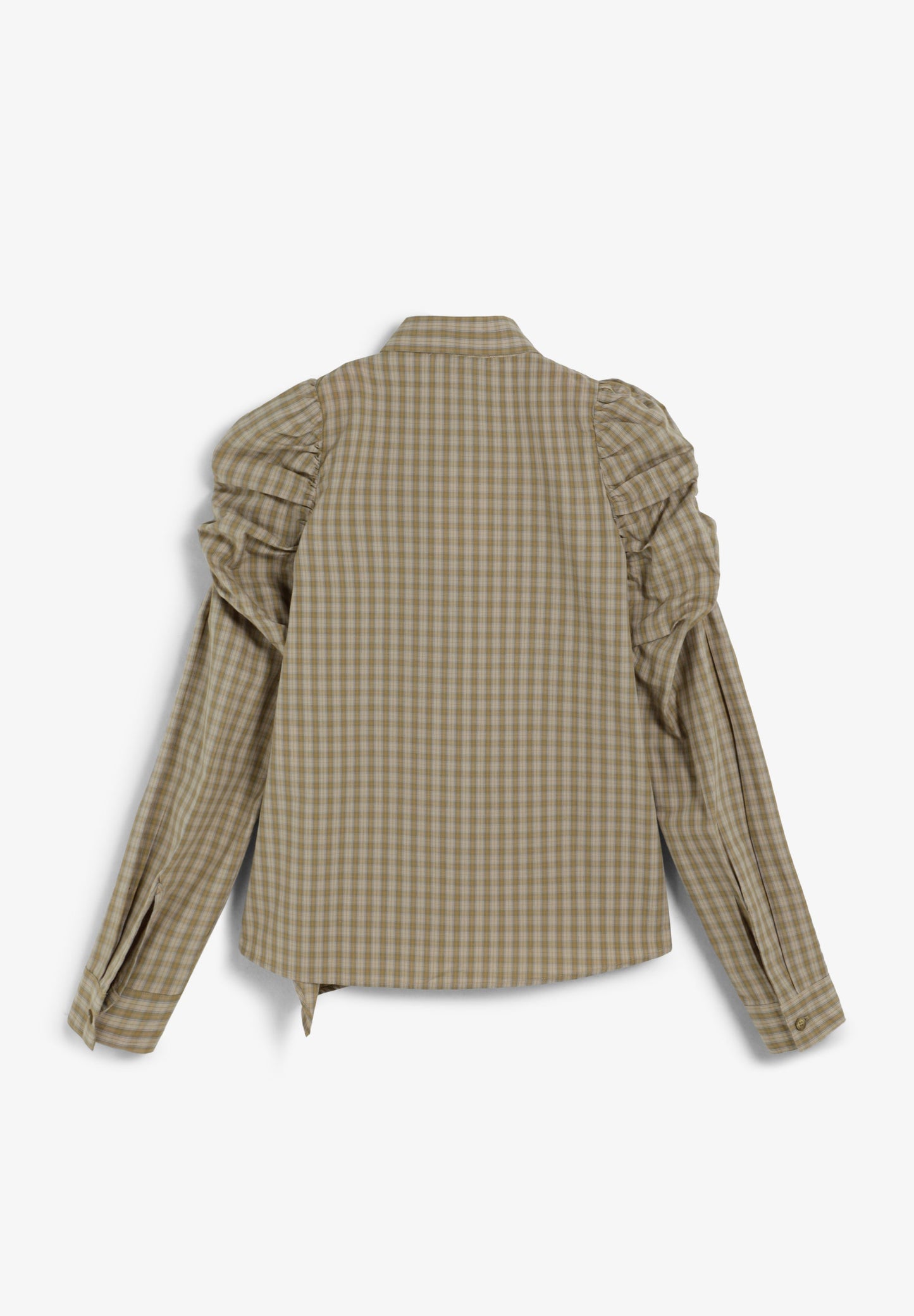 ASYMMETRIC PUFF SLEEVE SHIRT