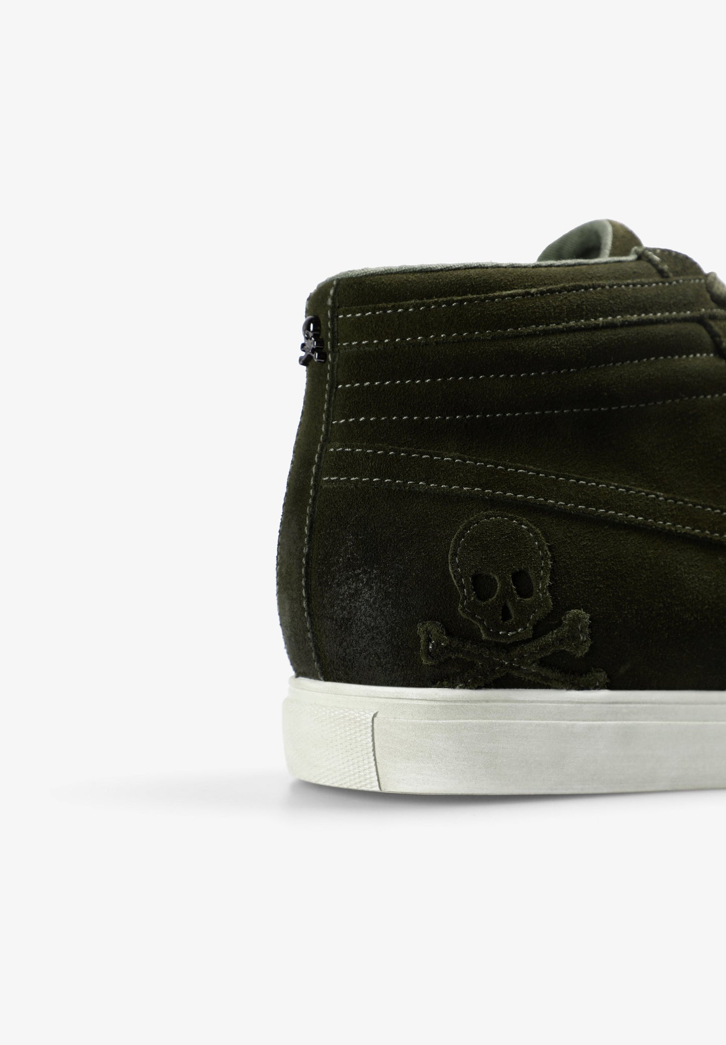 HIGH TOP LEATHER SKULL SNEAKERS