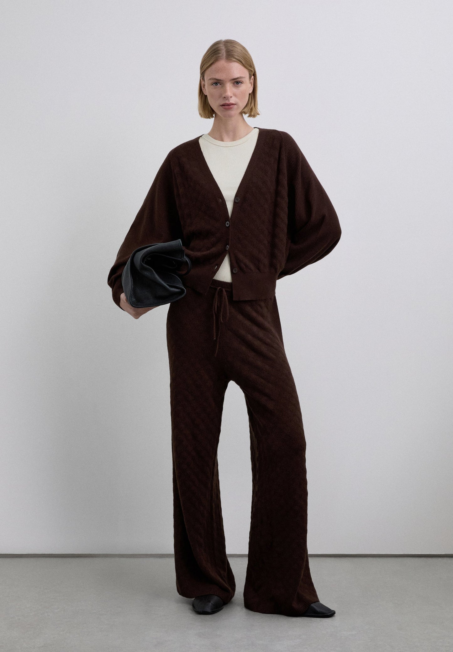 CONTRAST FULL LENGTH TROUSERS