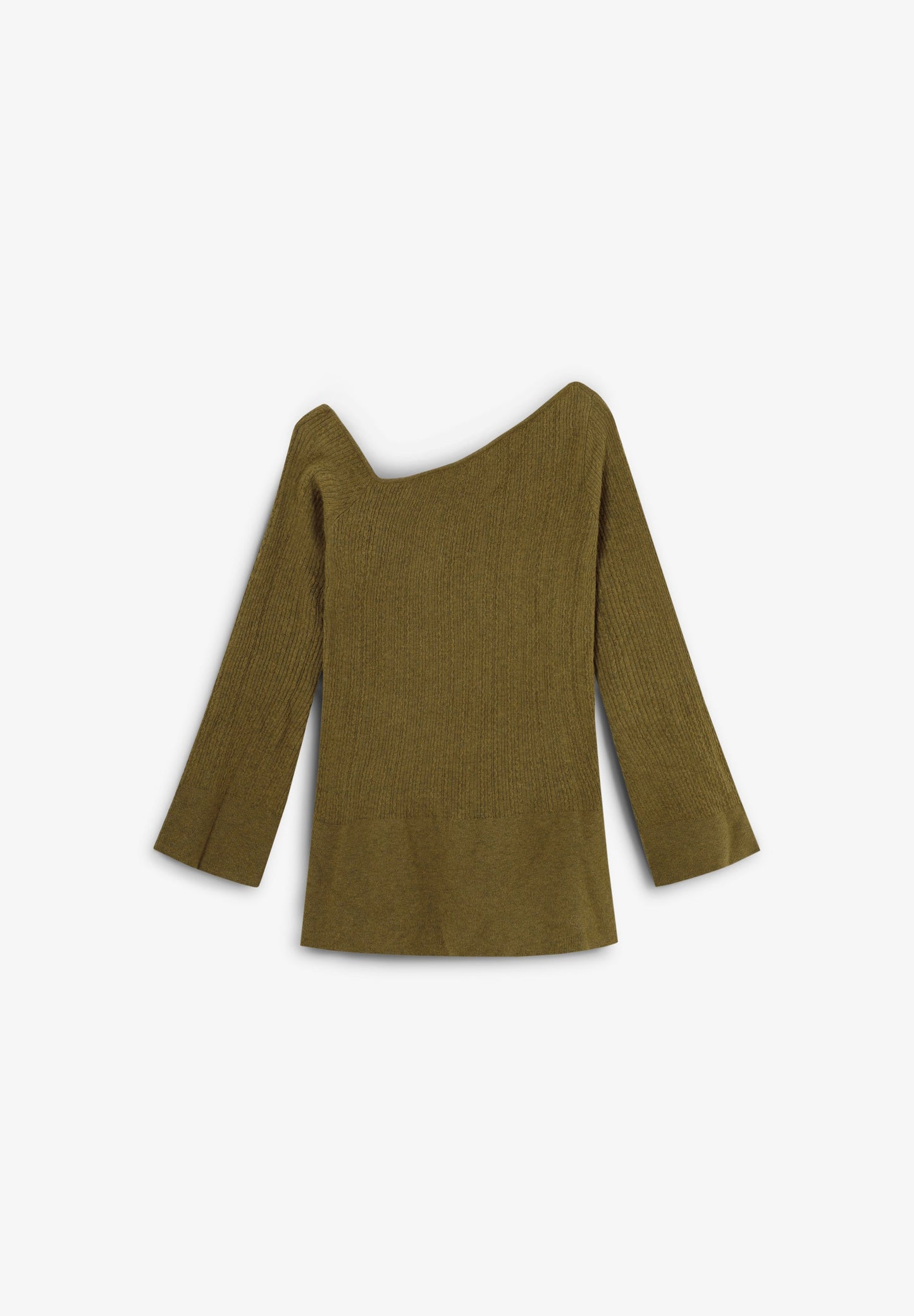 ASYMMETRIC SWEATER WITH DETACHABLE CAPE